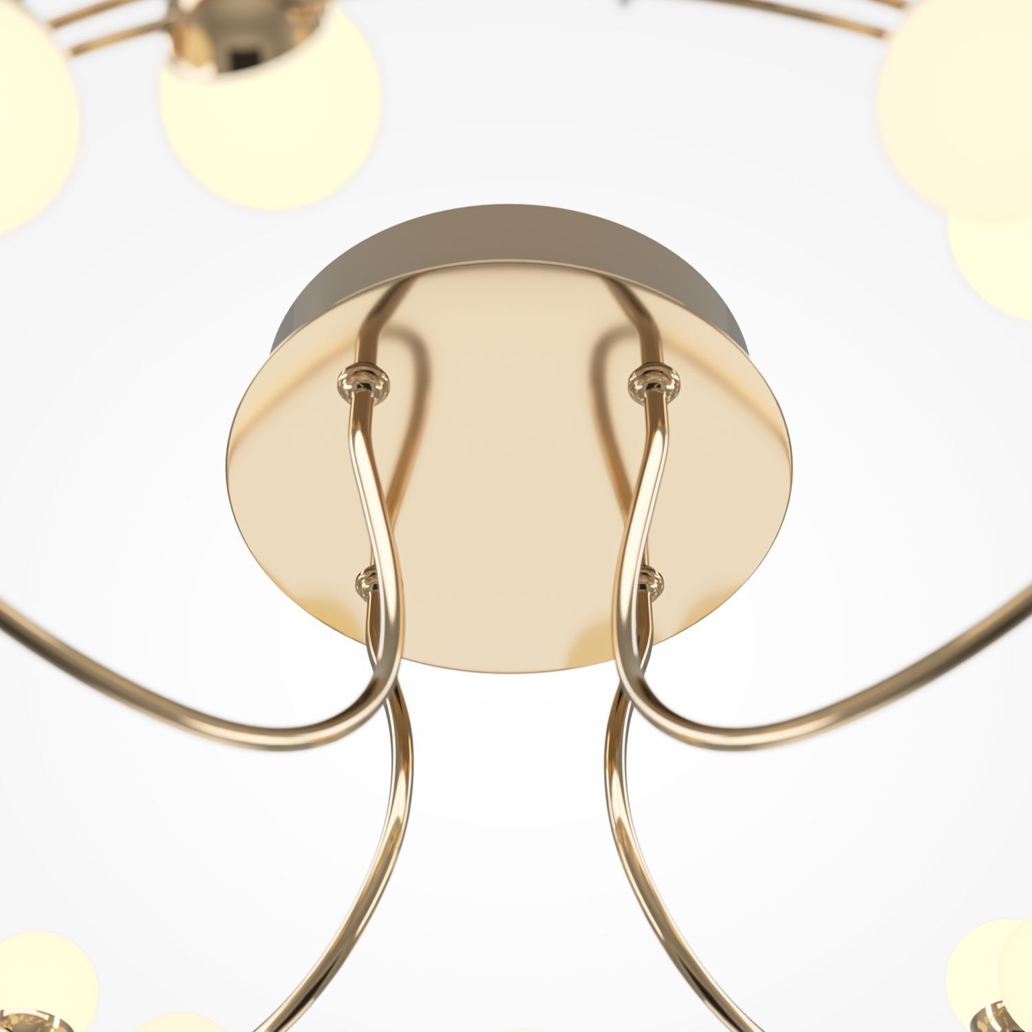 LED Deckenleuchte Edelstahl Ø 60 cm in Gold Weiß Modern