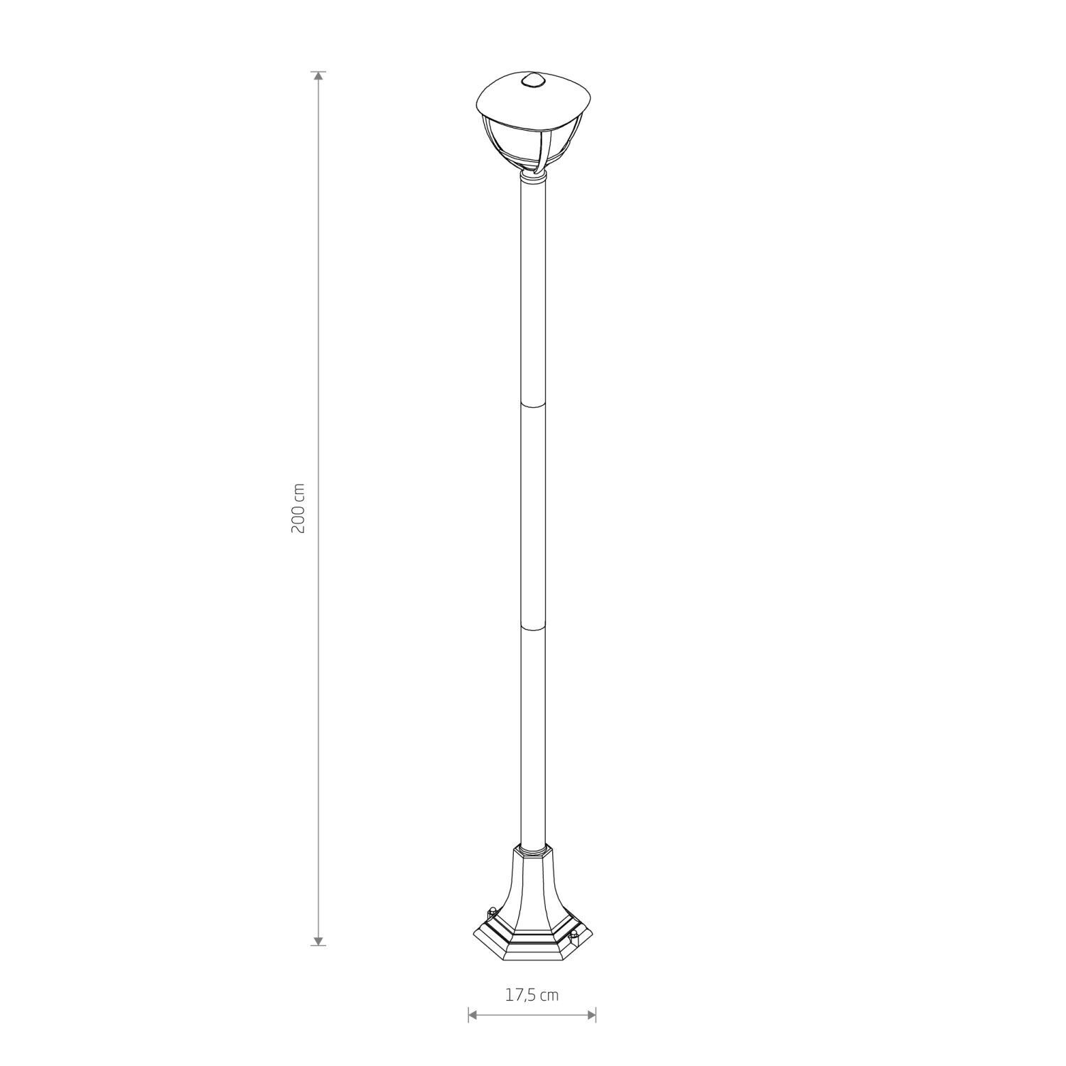 Außenlampe IP44 Schwarz E27 200 cm Aluminium Modern
