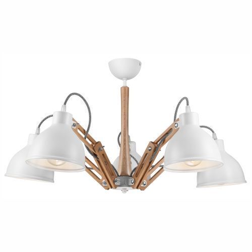 Deckenleuchte Farbig Holz 5-flmg Modern Wohnzimmer