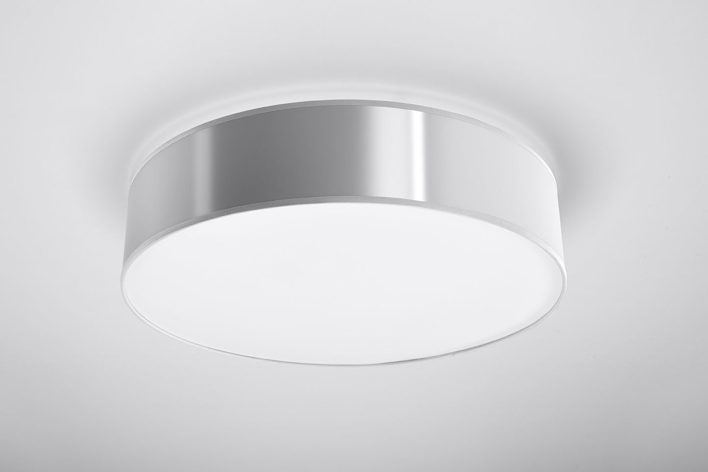 Deckenlampe rund Ø 55 cm Grau 4x E27 blendarm ATISS