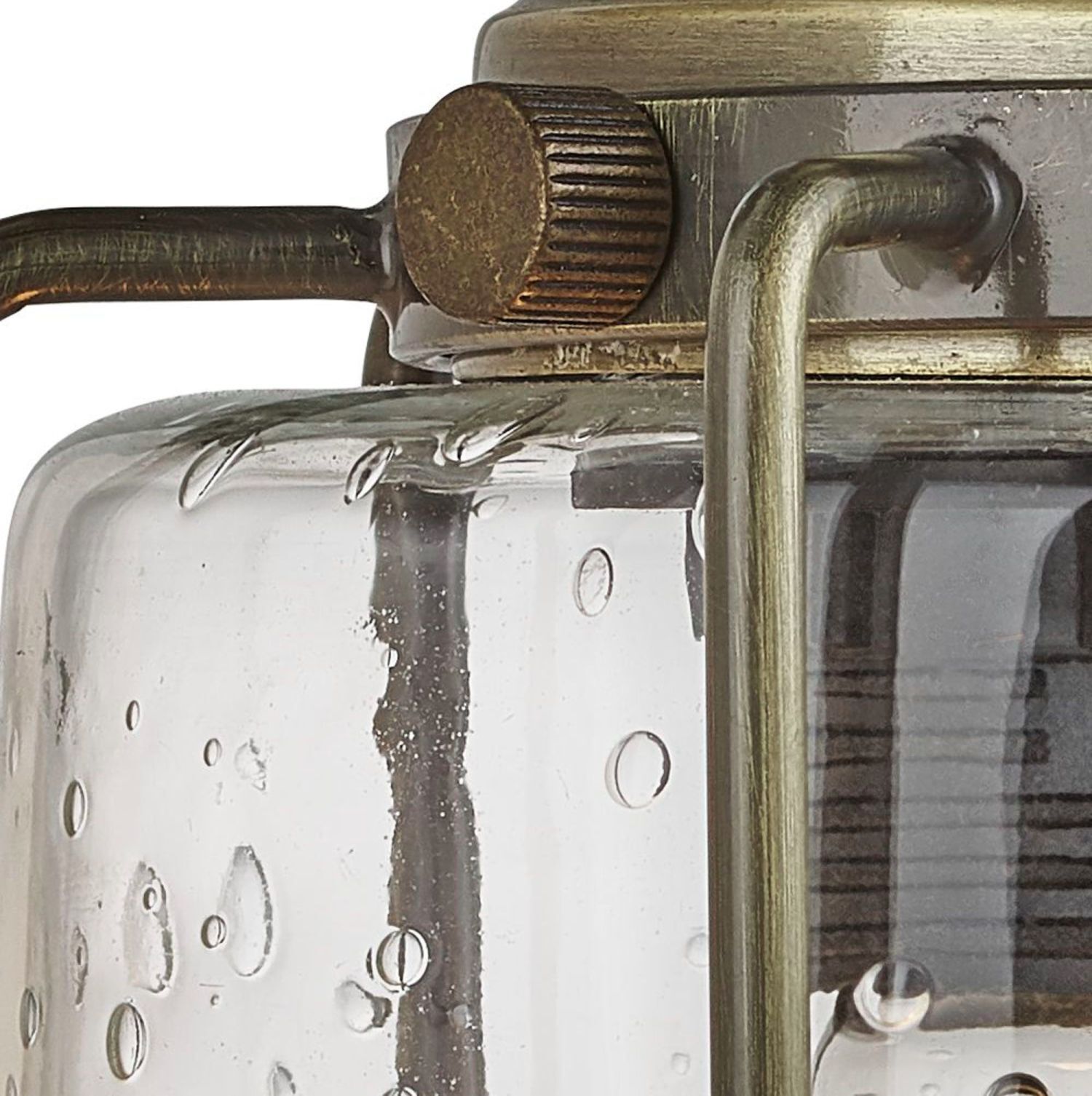 Wandleuchte E27 in Messing Antik Klar Glas Metall Vintage Wandleuchte E27 in Messing Antik Klar Glas Metall Vintage