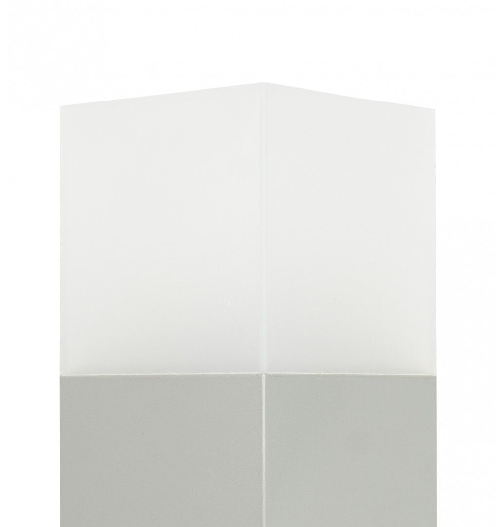 Wegeleuchte in Silber 100 cm IP44 eckig blendarm