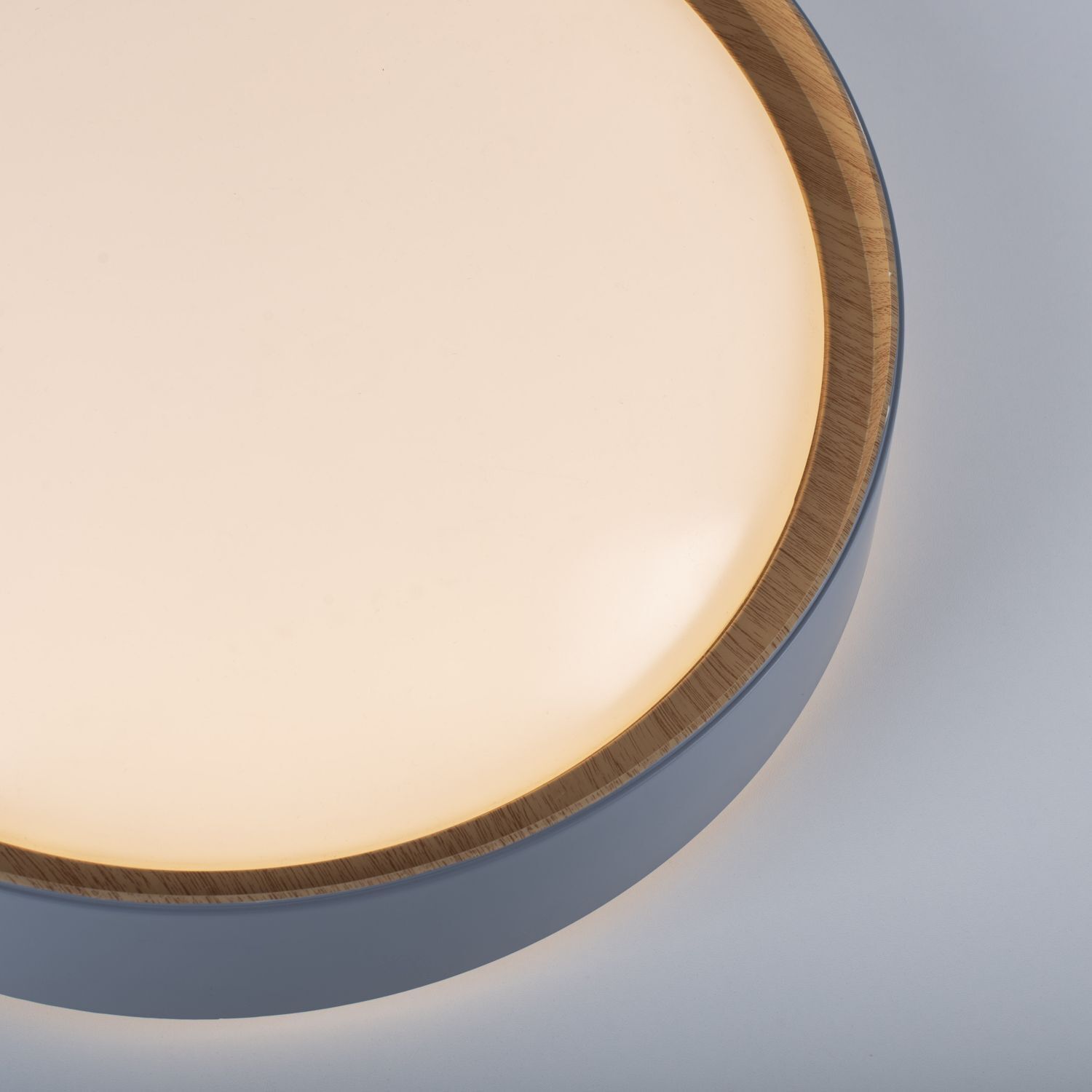 LED Deckenleuchte Grau Natur Ø40 cm 3400 lm dimmbar Teller