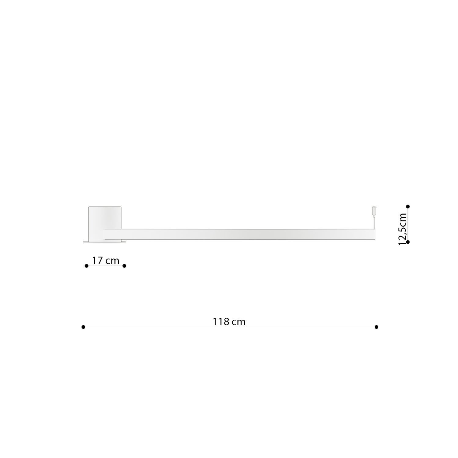 Runde Deckenlampe LED Ø 118 cm 3000 K Weiß Ring Metall