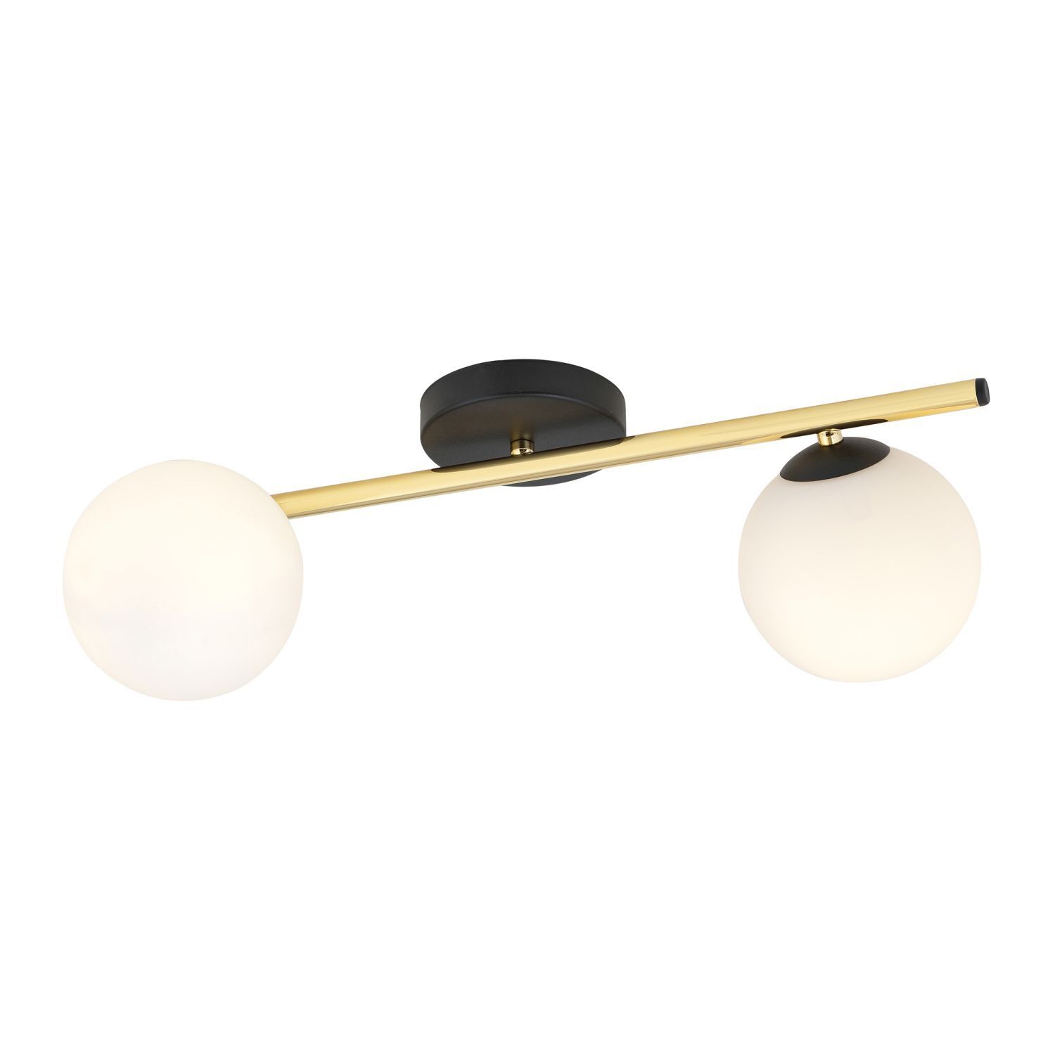 Deckenlampe Schwarz Weiß Gold blendarm 55 cm lang E14