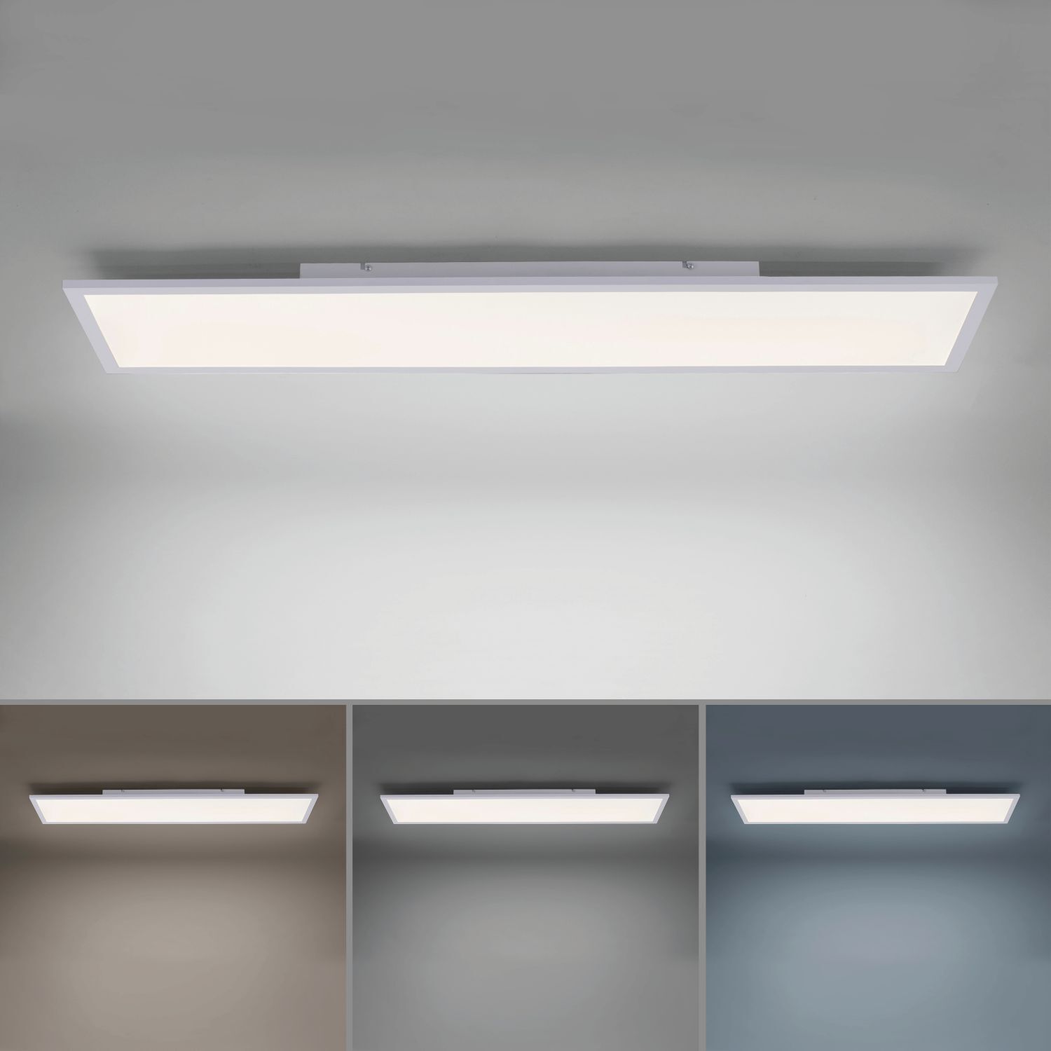 LED Deckenleuchte dimmbar Fernbedienung 119 cm 4000 lm Deckenleuchte