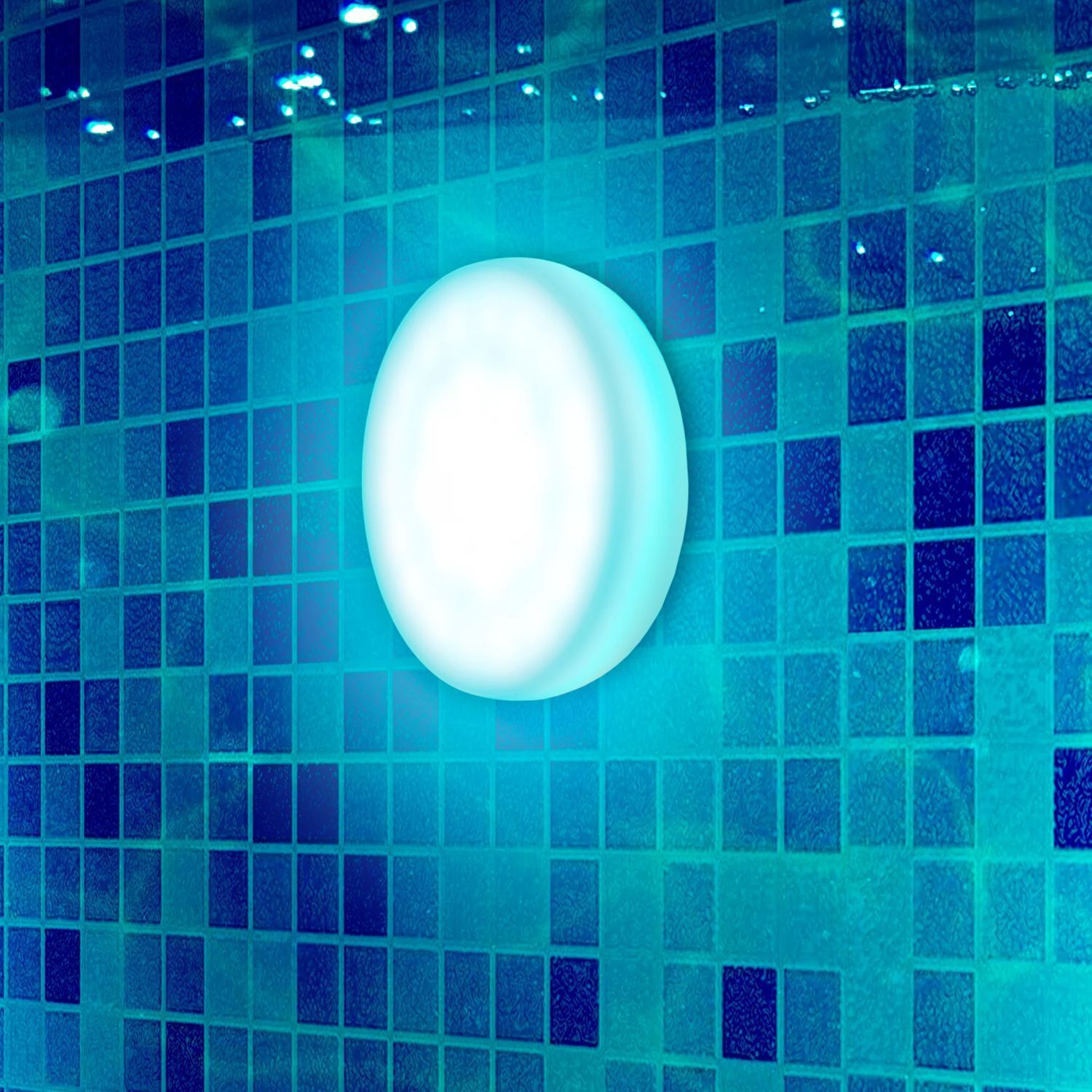 LED Poolleuchte ohne Bohren Farbwechsel dimmbar IP68 Ø 12 cm Beleuchtung, Licht, Sphäre, Ballon