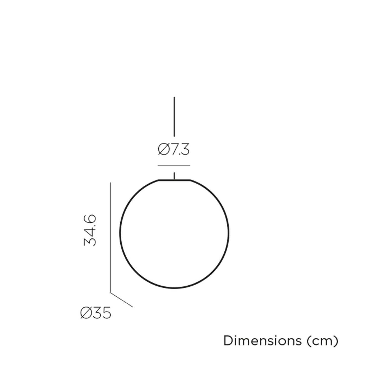 LED Hängeleuchte Kugelschirm Ø 35 cm IP44 3000-6500 K Outdoor