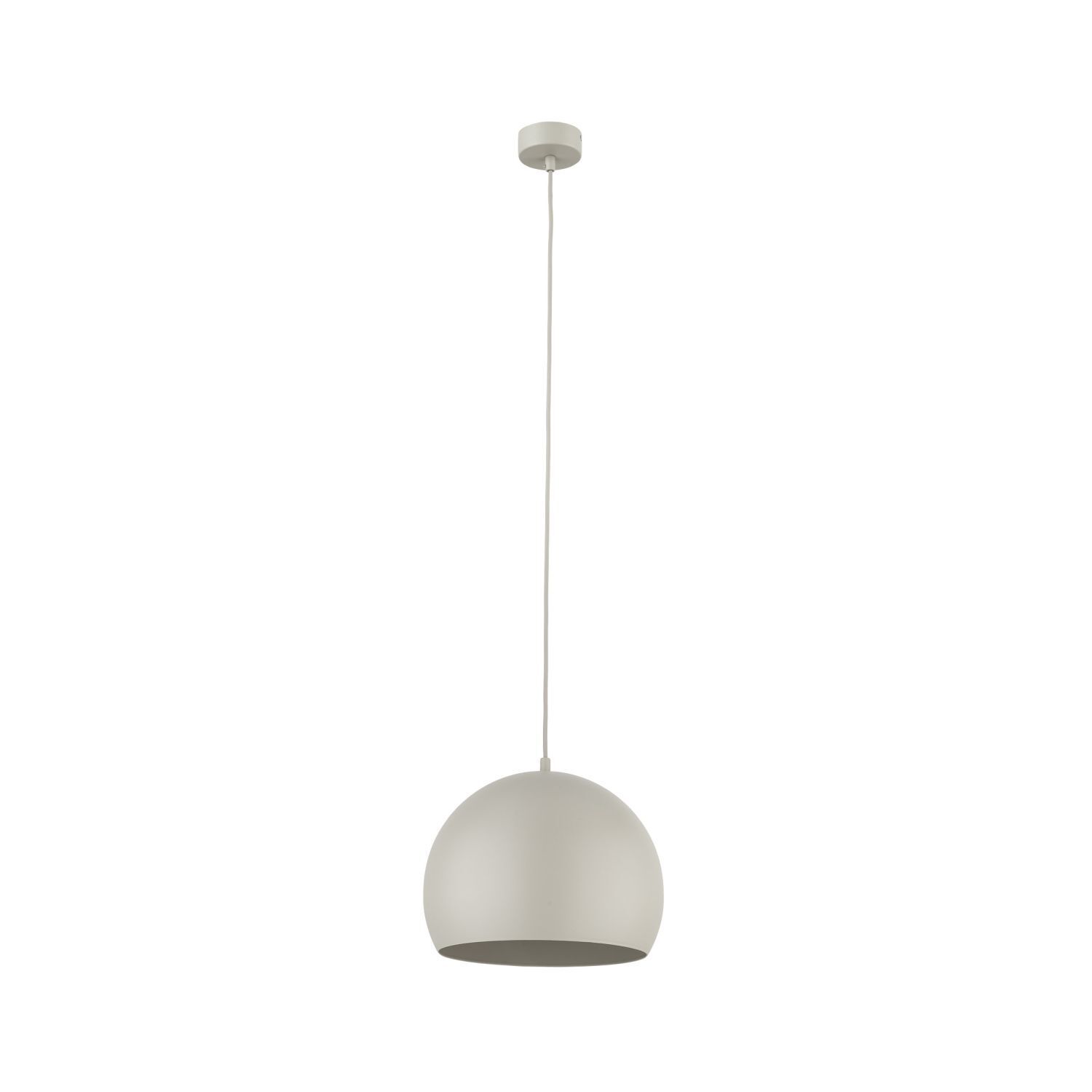 Hängelampe Metall Beige Kugel Schirm rund Ø 27 cm E27