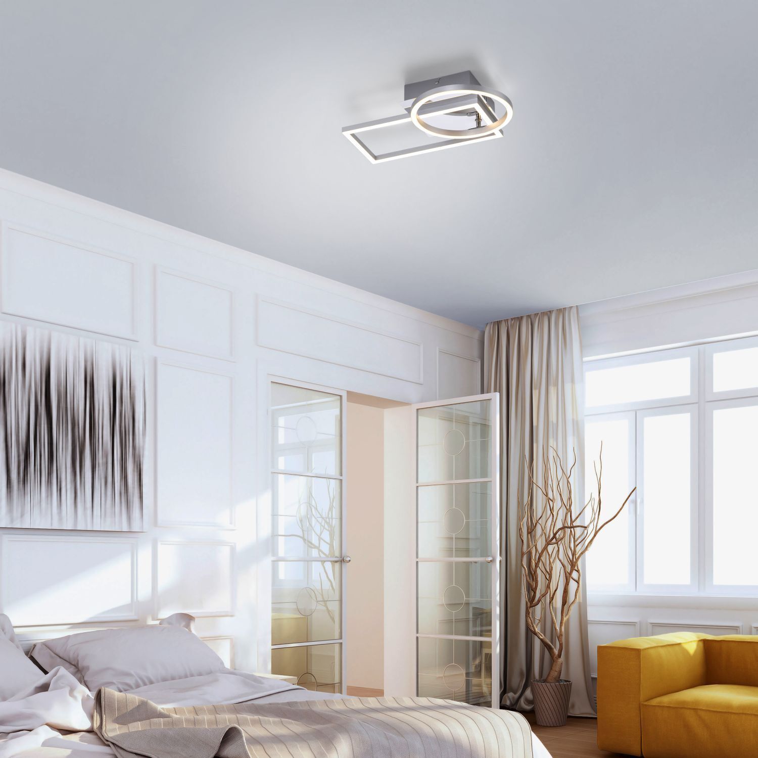 Verstellbare LED Deckenleuchte in Stahl L:37 cm 1260 lm
