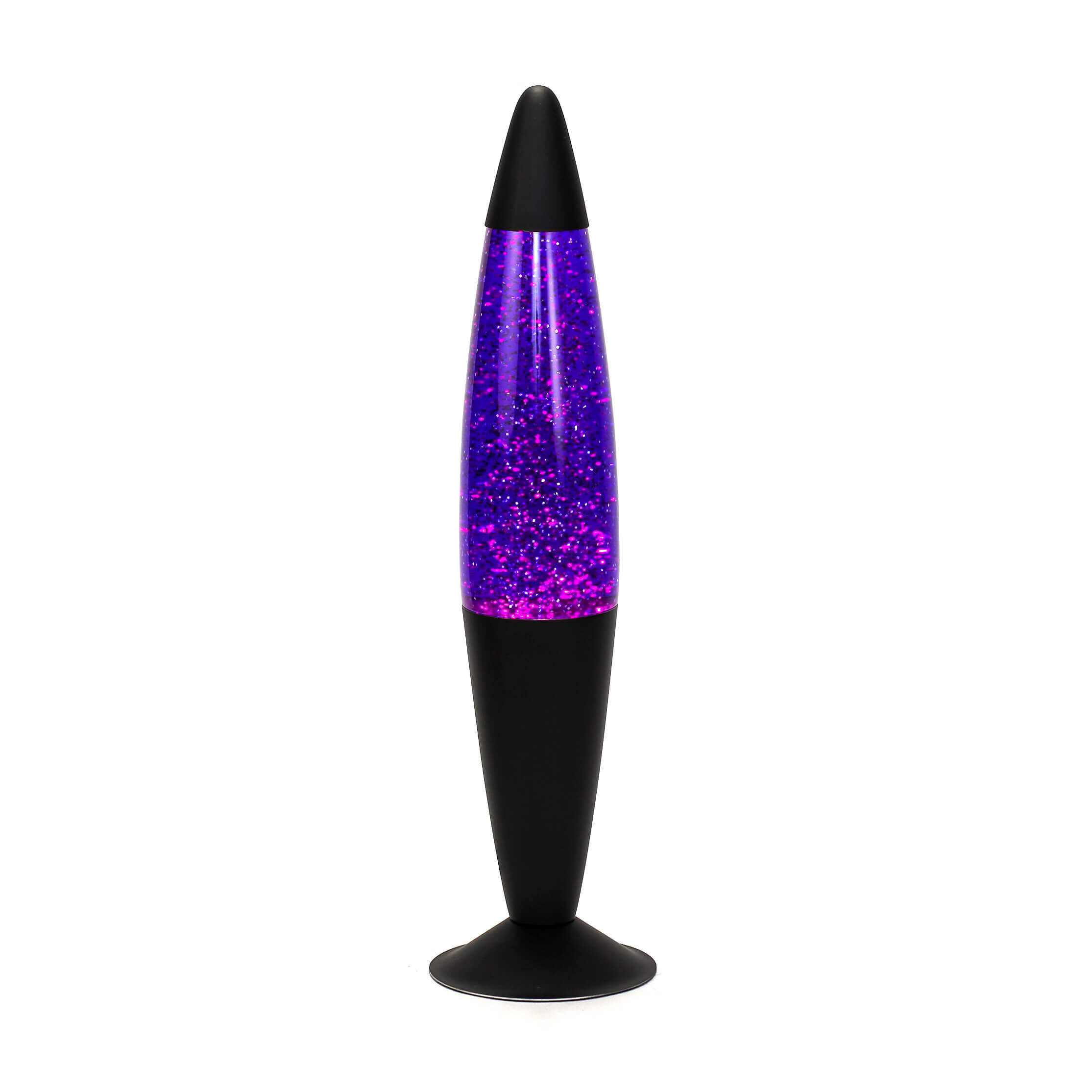 Dekorative Lavalampe JENNY Violett Glitter Schwarz