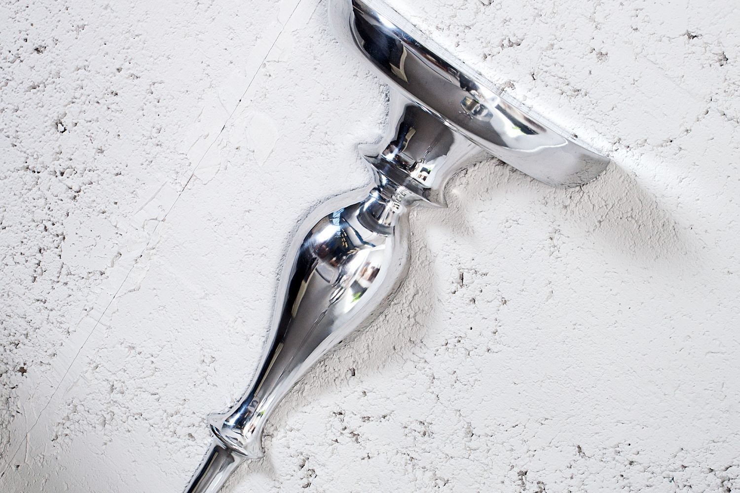 Wandregal Aluminium poliert 35 cm in Silber