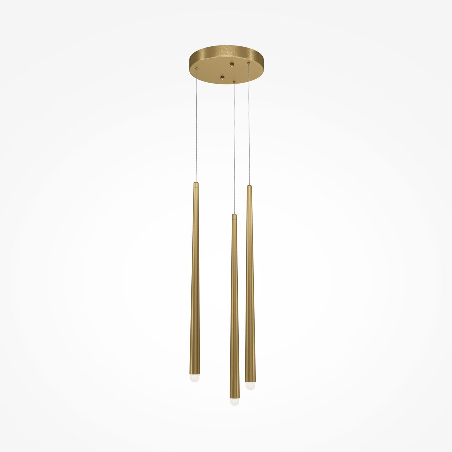 Pendelleuchte Aluminium LED 26 cm breit in Messing Weiß