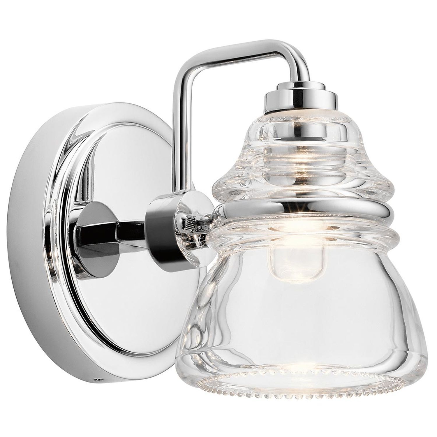 Wandleuchte Bad LED G9 IP44 H: 16,3 cm Chrom poliert