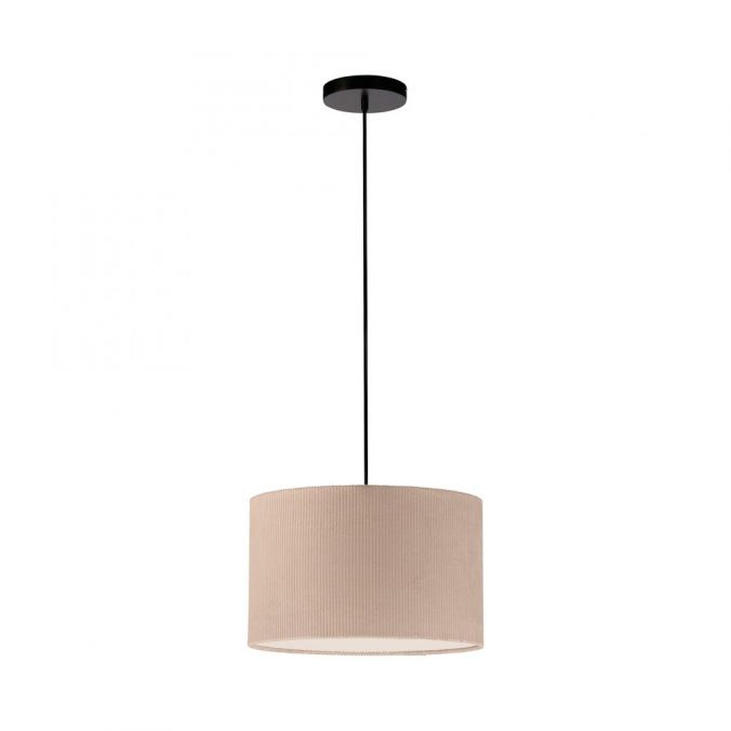 Stoff Hängelampe blendarm Beige E27 Ø45 cm gemütlich