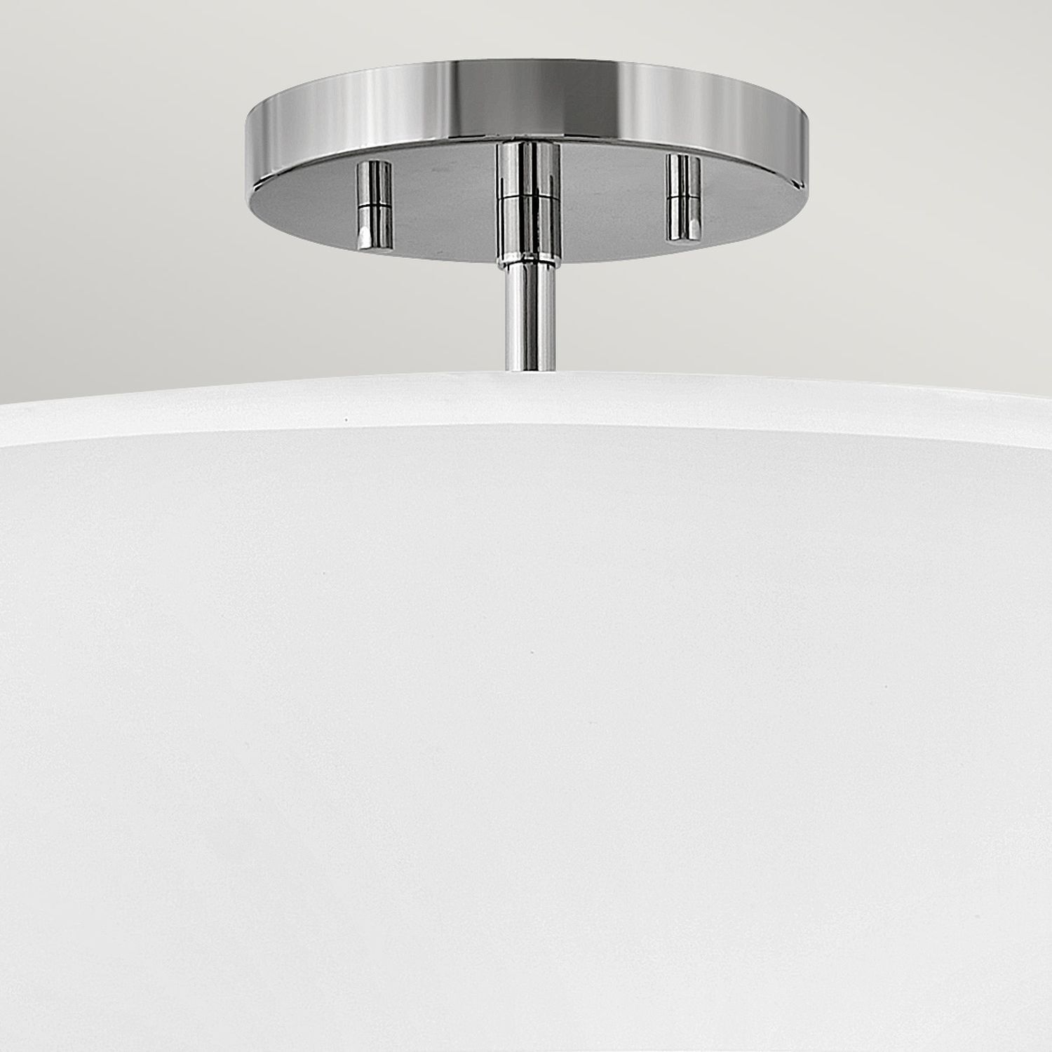 Deckenleuchte Stoff Metall rund Ø 40,6 cm 3x E14 Weiß Nickel