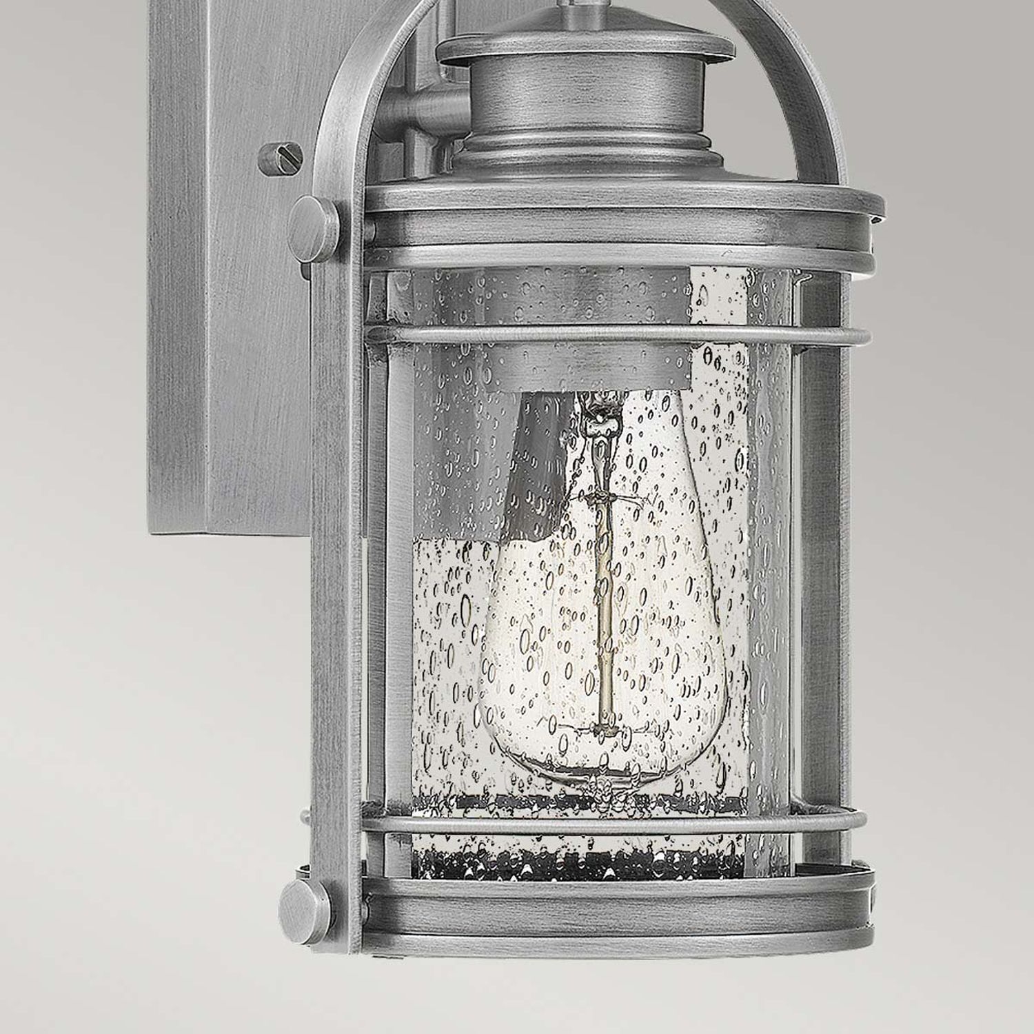 Wandleuchte außen E27 IP44 H: 28,9 cm Aluminium Glas