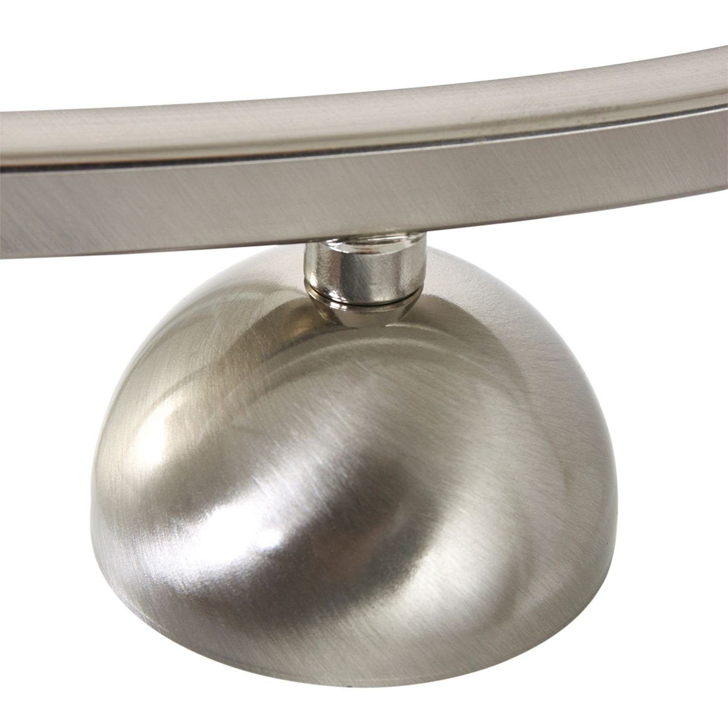 Deckenleuchte blendarm Metall Glas in Stahl Weiß 112 cm