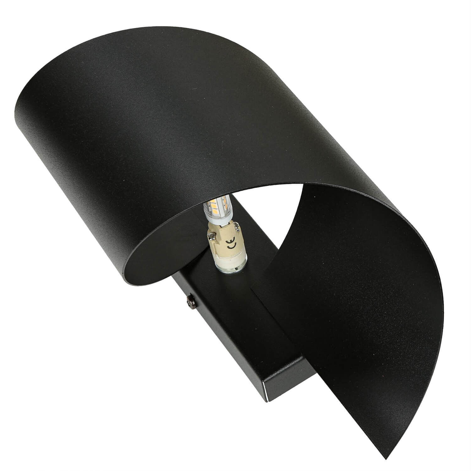 Stylische Wandleuchte Schwarz Metall Design up down