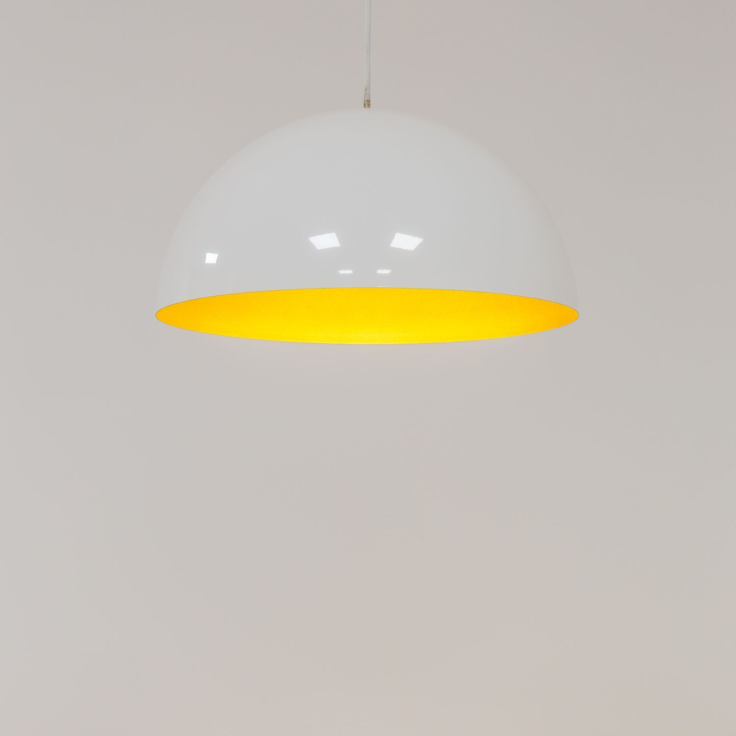 Pendelleuchte verstellbar rund Ø 33 cm Weiß Gold GX53 Metall