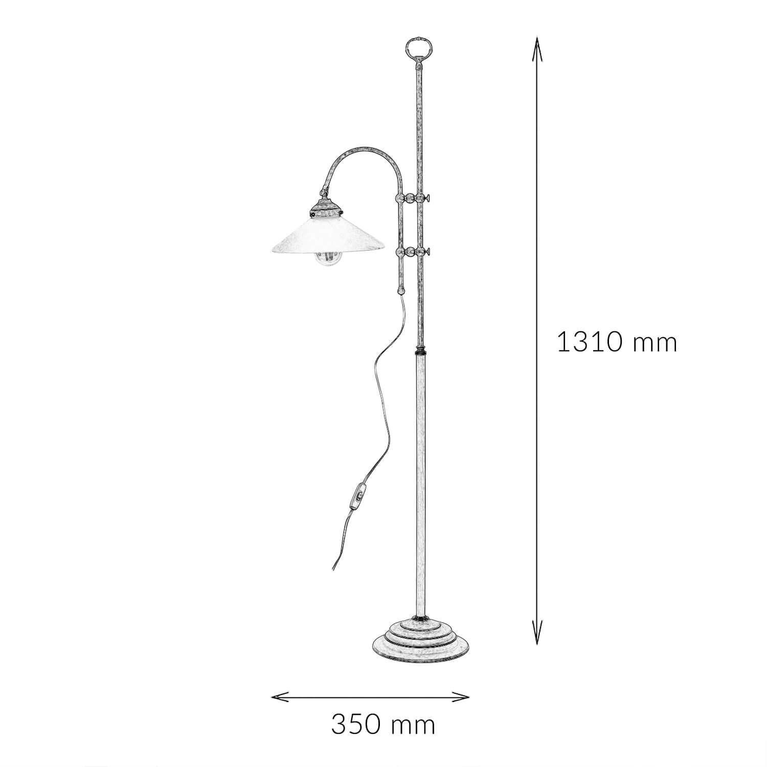 Rustikale Stehleuchte Standlampe E27 Fiordo Lampe, Drinnen
