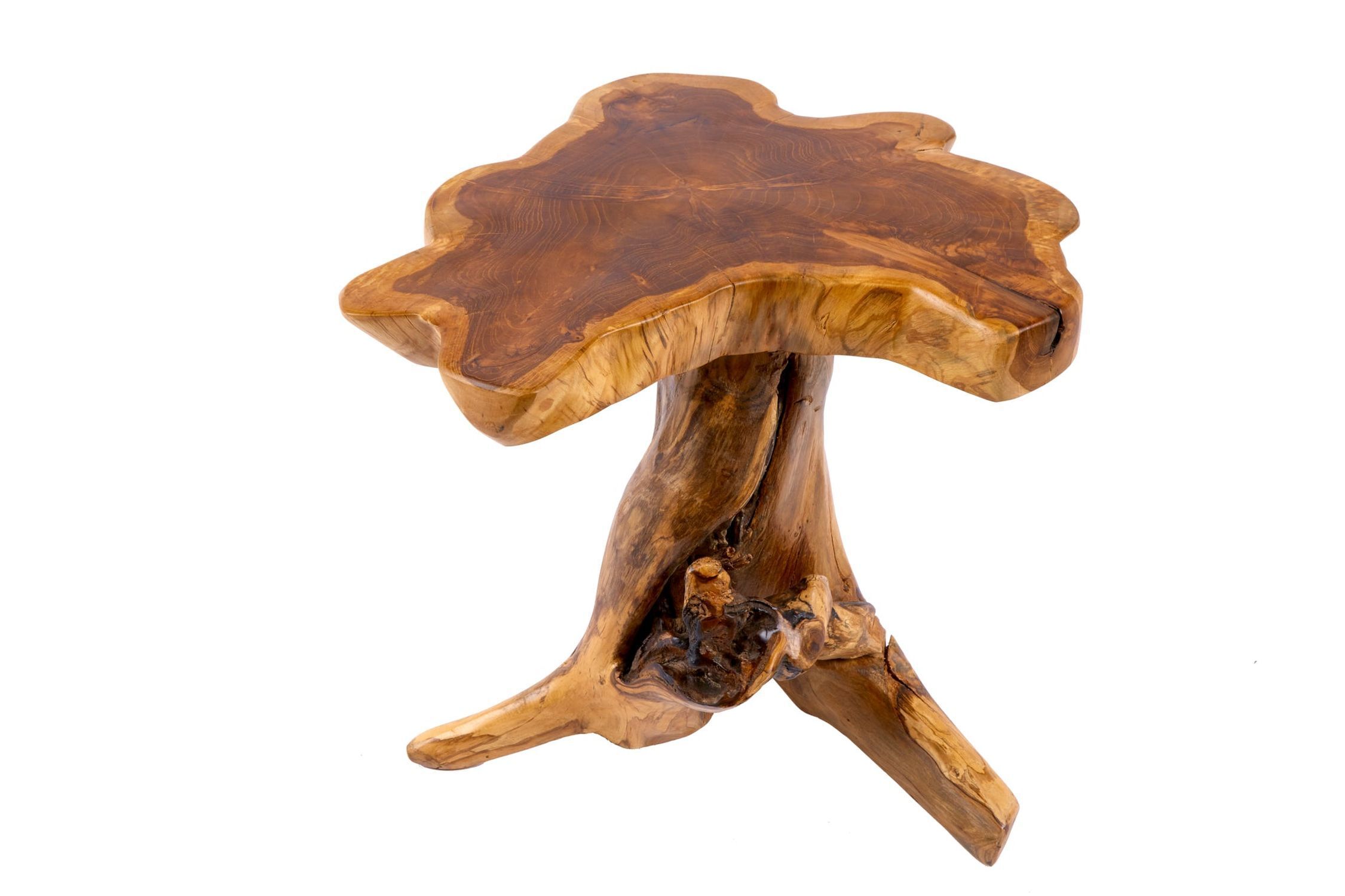 Beistelltisch Teakholz Baumscheibe 50x50 cm Handarbeit Beistelltisch Teakholz Baumscheibe 50x50 cm Handarbeit