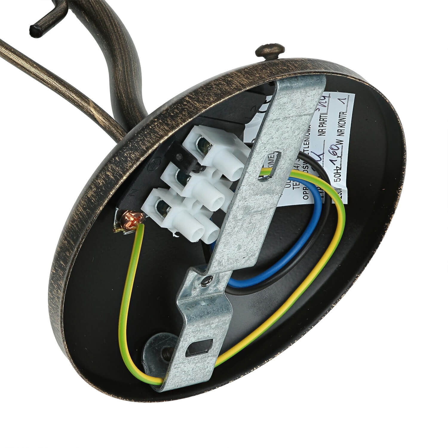 Wandlampe DELMARE Shabby Braun antik Wohnzimmer