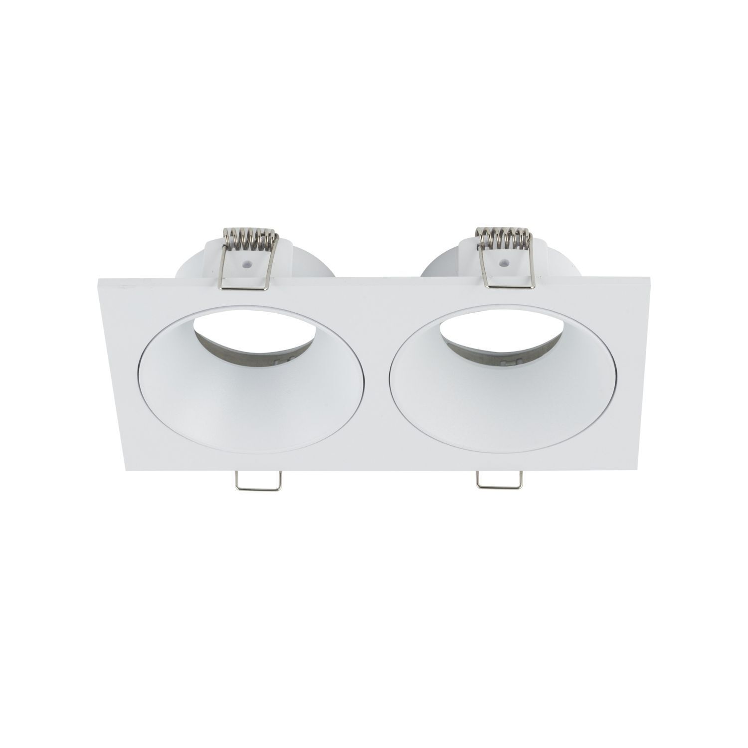 Einbauspot Weiß IP65 Metall Glas GU10 2-flammig