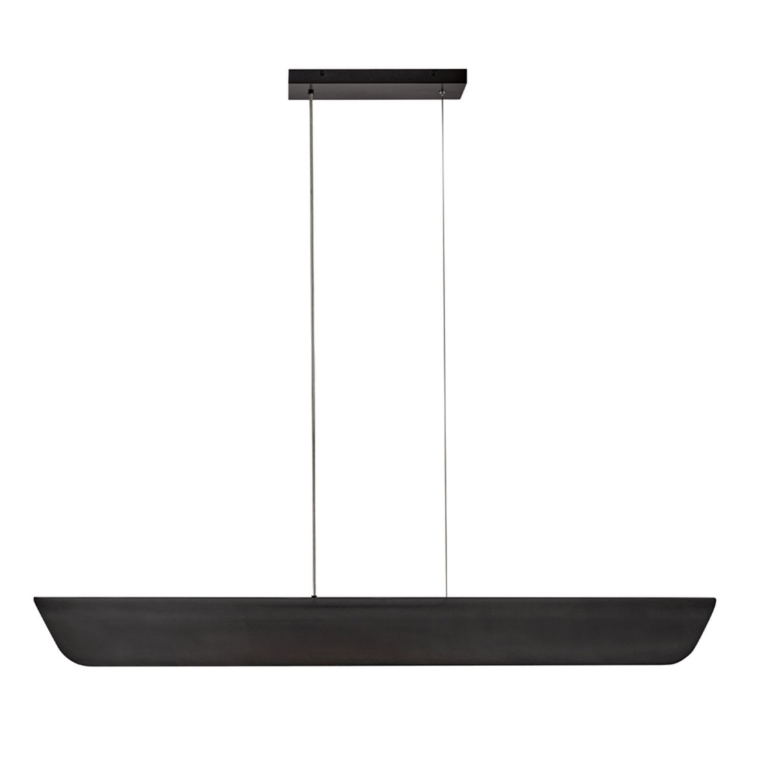 Pendelleuchte LED 116,8 cm lang Metall Glas Schwarz Modern Leuchter, Lampe