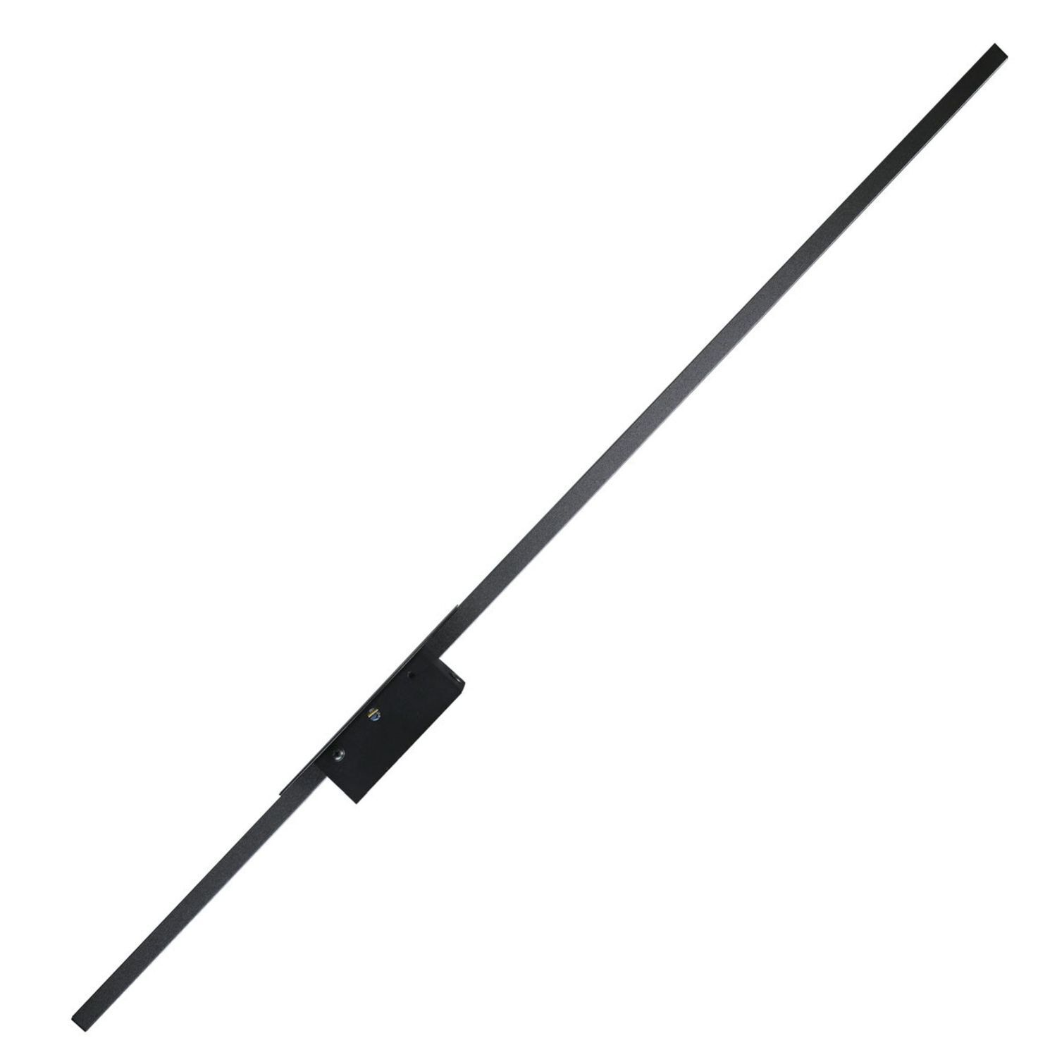 LED Wandlampe 3000 K Schwarz Metall flach lang 93 cm