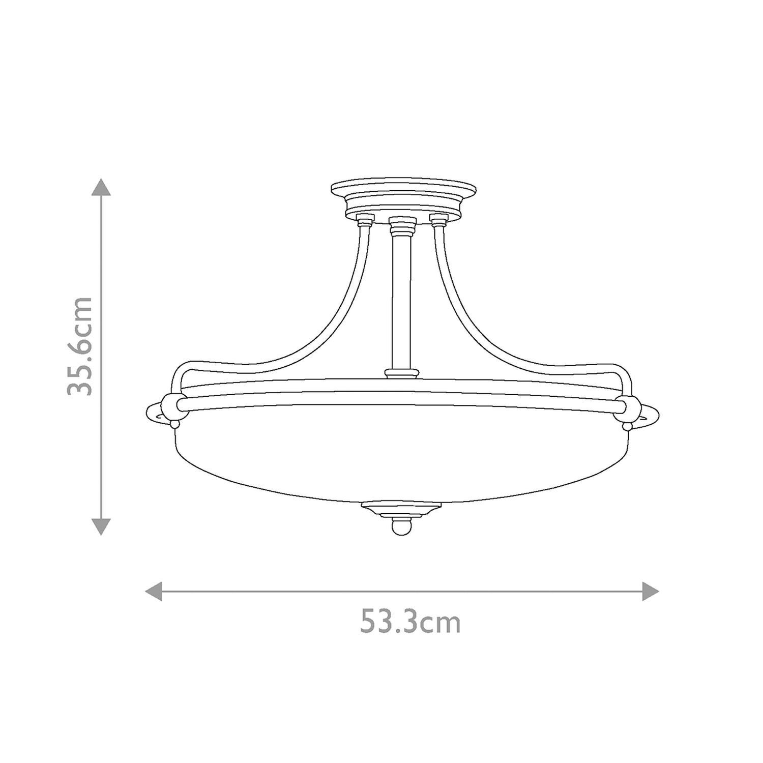 Deckenlampe Metall Glas D: 52,8 cm E27 4-flammig rund deckenleuchte, pendelleuchte, metall, neutral, kreisform