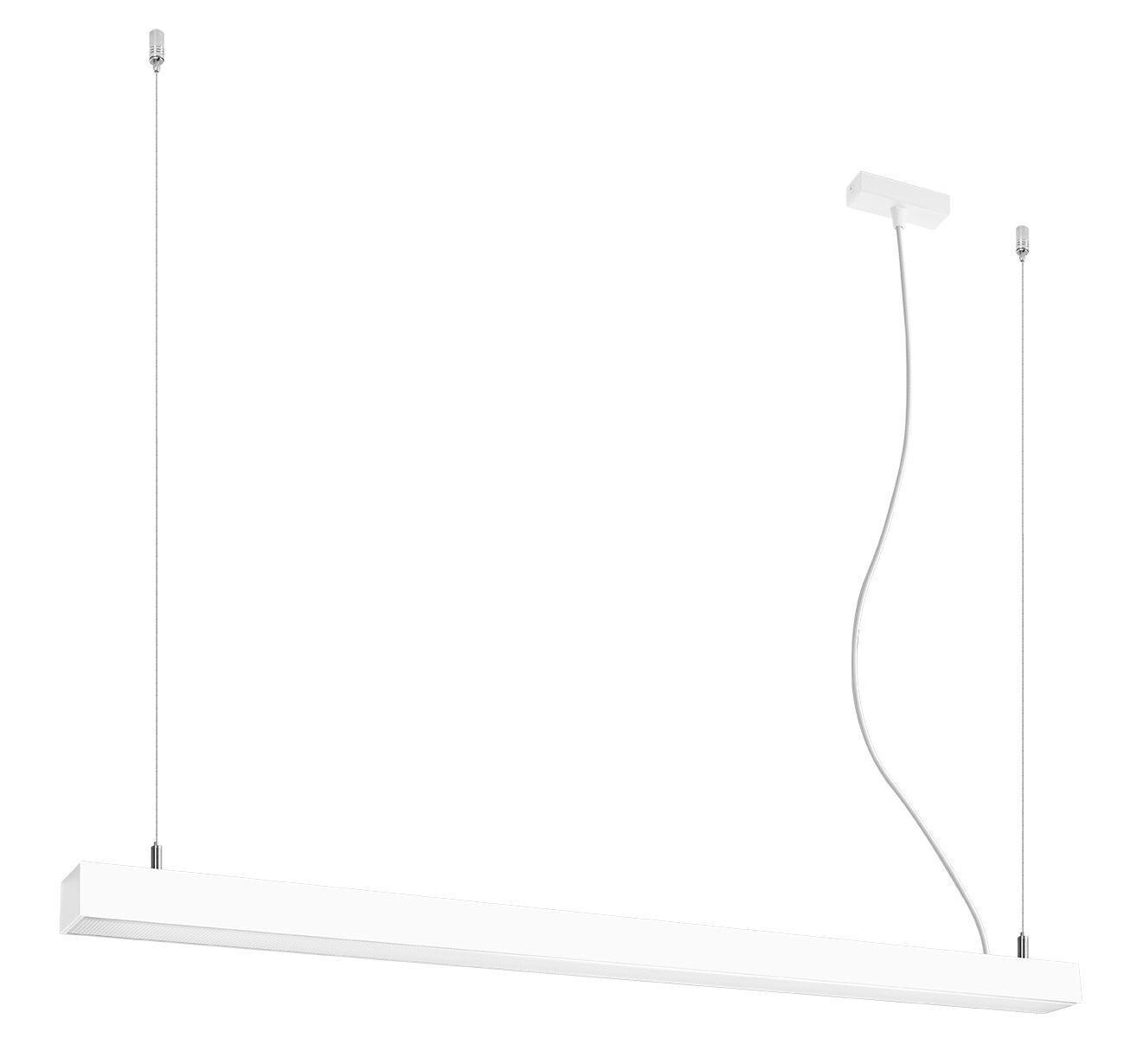 LED Pendelleuchte länglich 118 cm Metall 3000 K Weiß