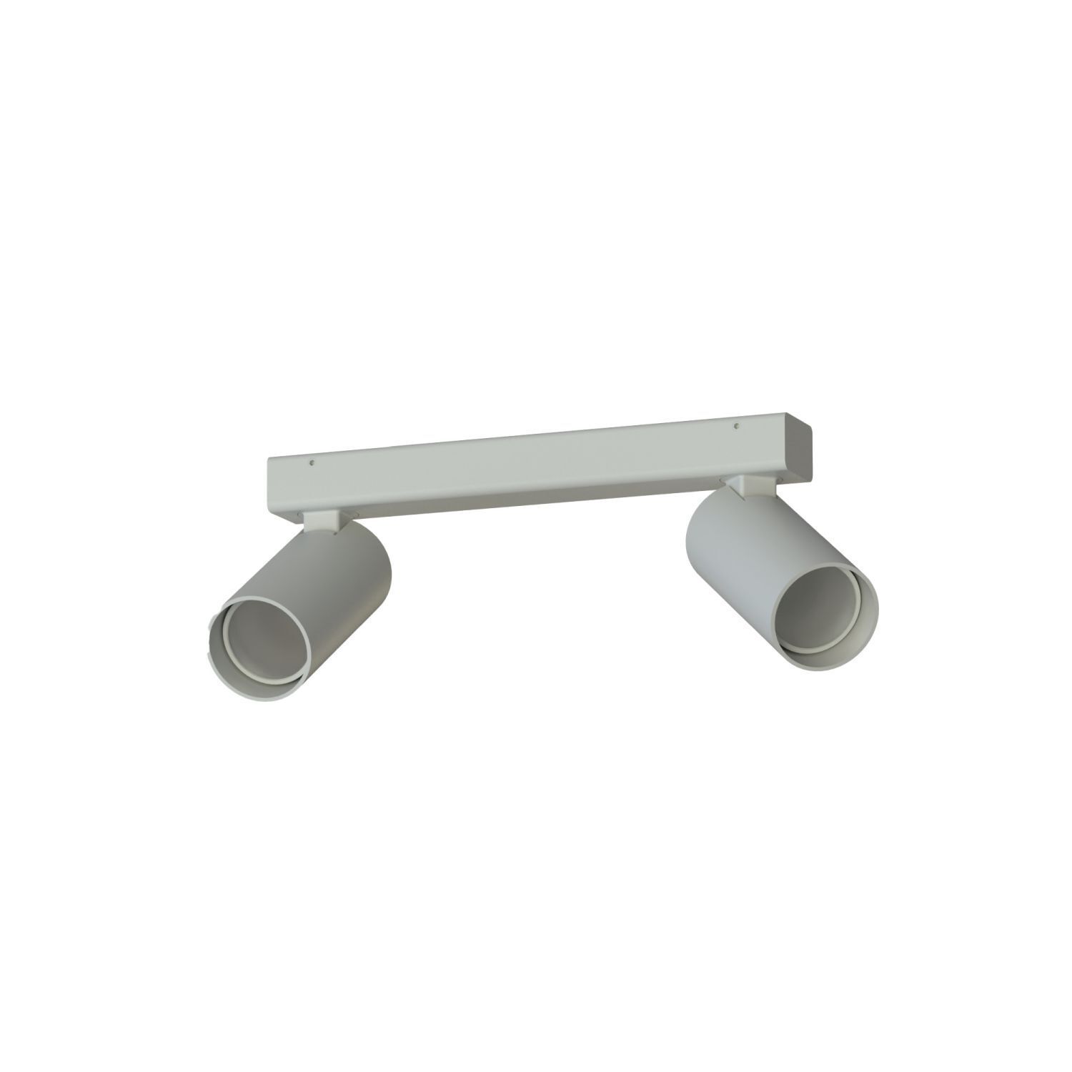 Deckenspot 2-flammig flexibel Aluminium Seidengrau GU10