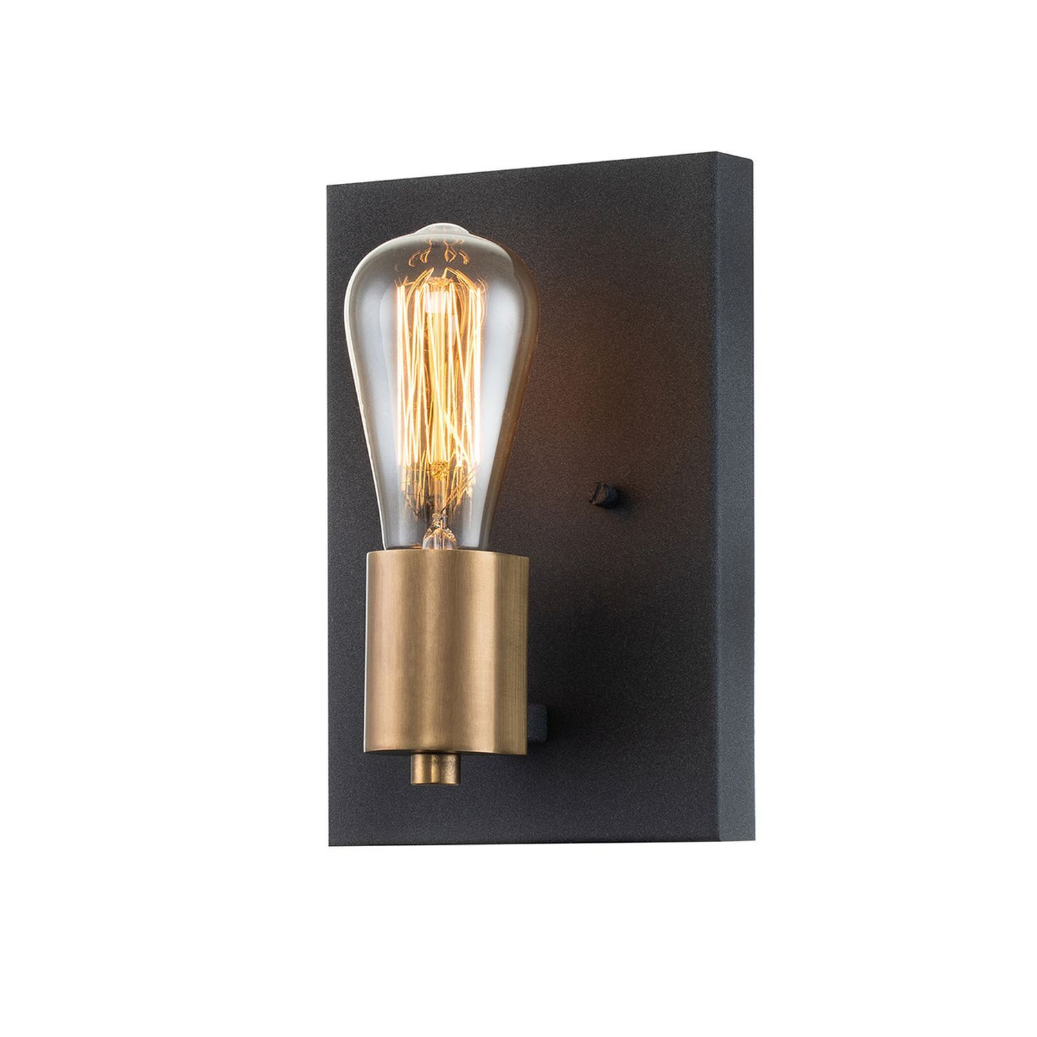Wandleuchte Metall 22,5 cm hoch eckig klein für E27 QUINT