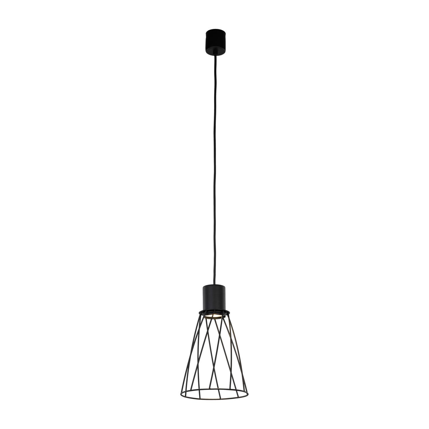 Hängeleuchte Metall Schwarz Ø 16 cm H: max. 170 cm GU10