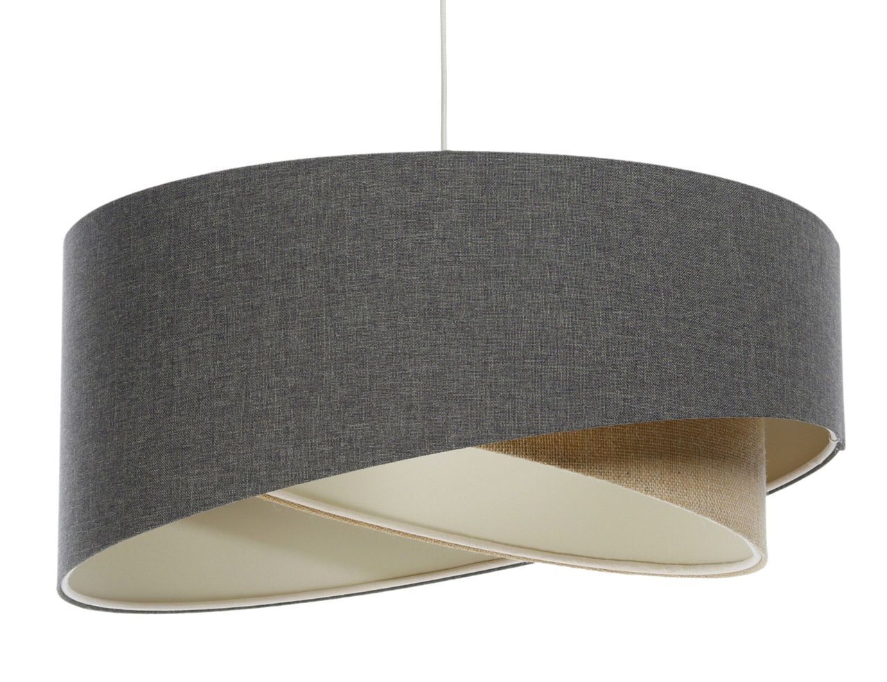 Hängeleuchte verstellbar Braun Beige E27 rund Ø 45 cm Modern