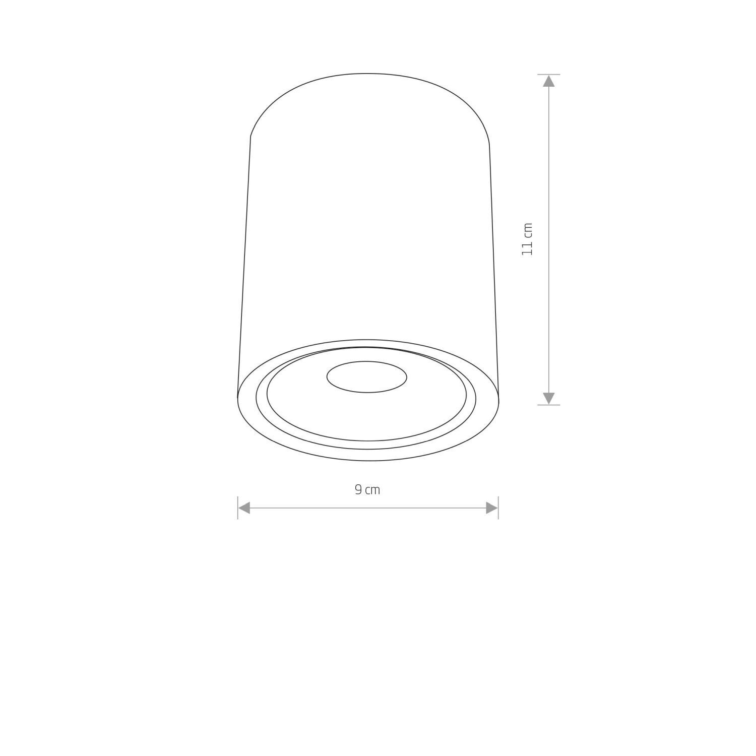 Lichtkegel, Wandleuchte, Durchmesser 9 cm, Höhe 11 cm, Glaskuppel