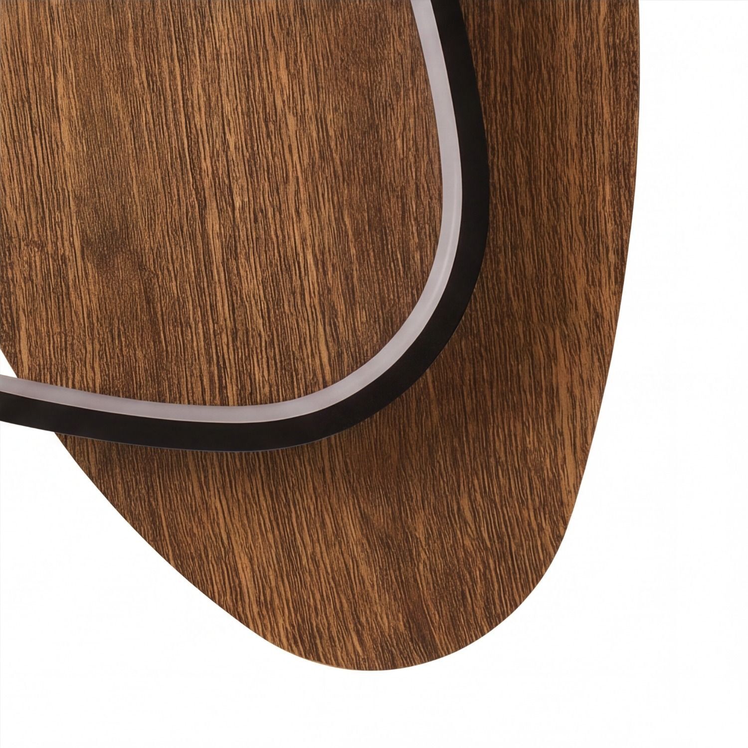 LED Deckenleuchte Schwarz Weiß 3000/4000/6500 K 35 cm holz, holzoptik, tisch, tischbein, rund