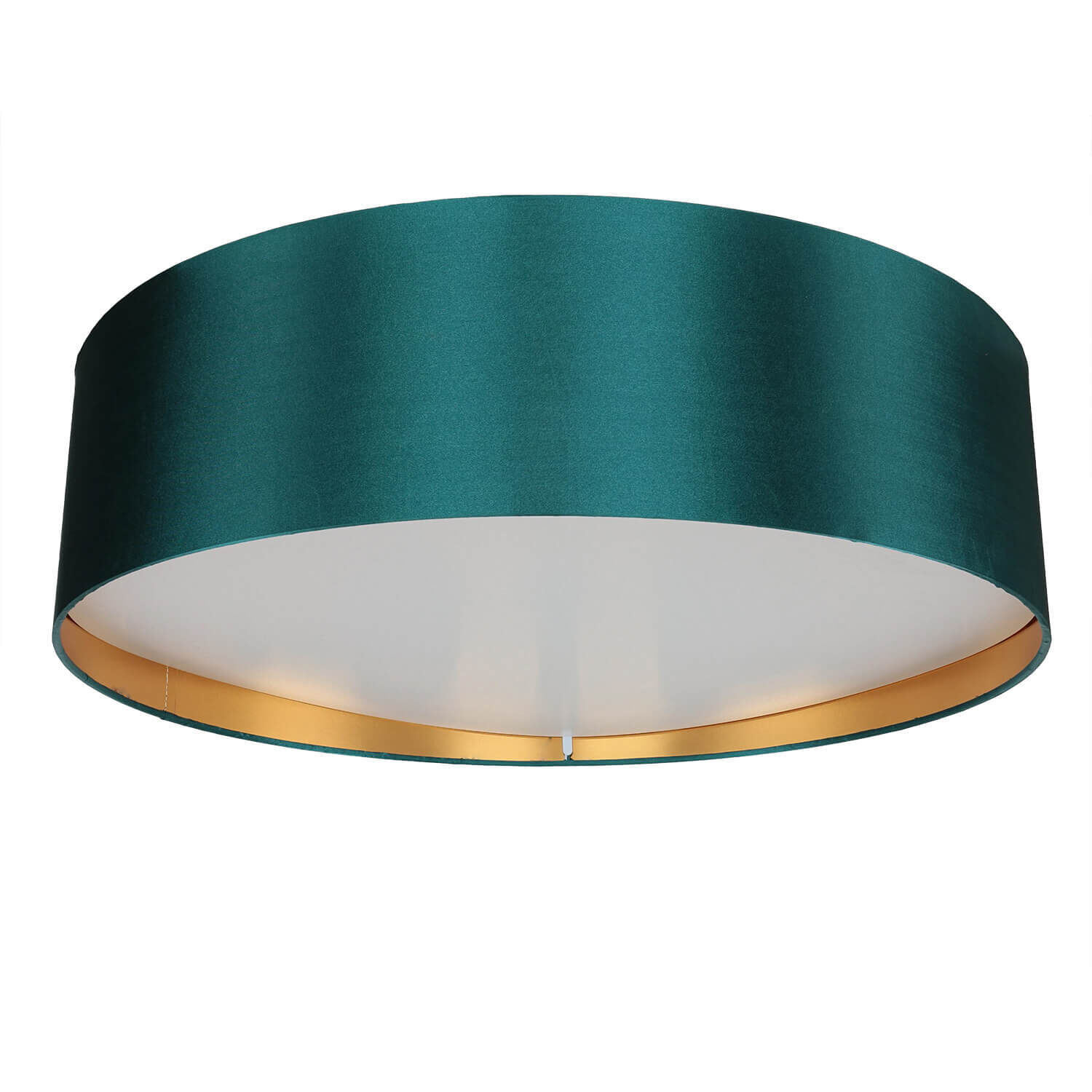 Deckenlampe 4-flammig Grün Gold Stoff dekorativ Deckenleuchte