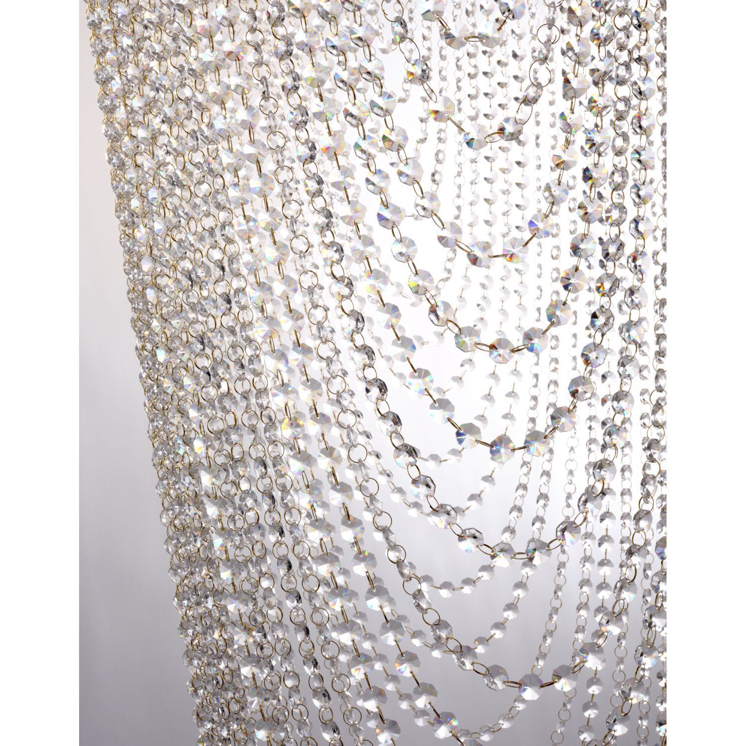 Elegante Deckenlampe Metall Glas GU10 Ø65 cm 10-flammig Leuchter, Lampe, Zubehör, Schmuck, Halskette