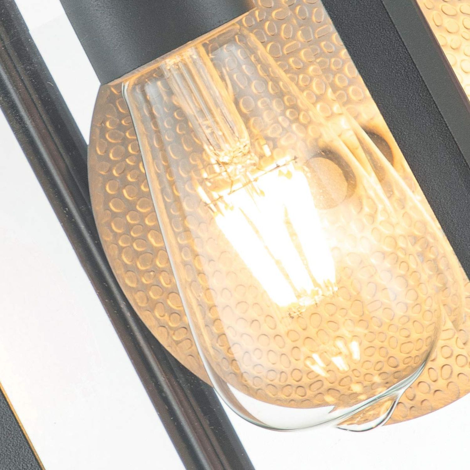 Wandlampe außen Aluminium Glas H: 30,5 cm IP44 E27 Grau