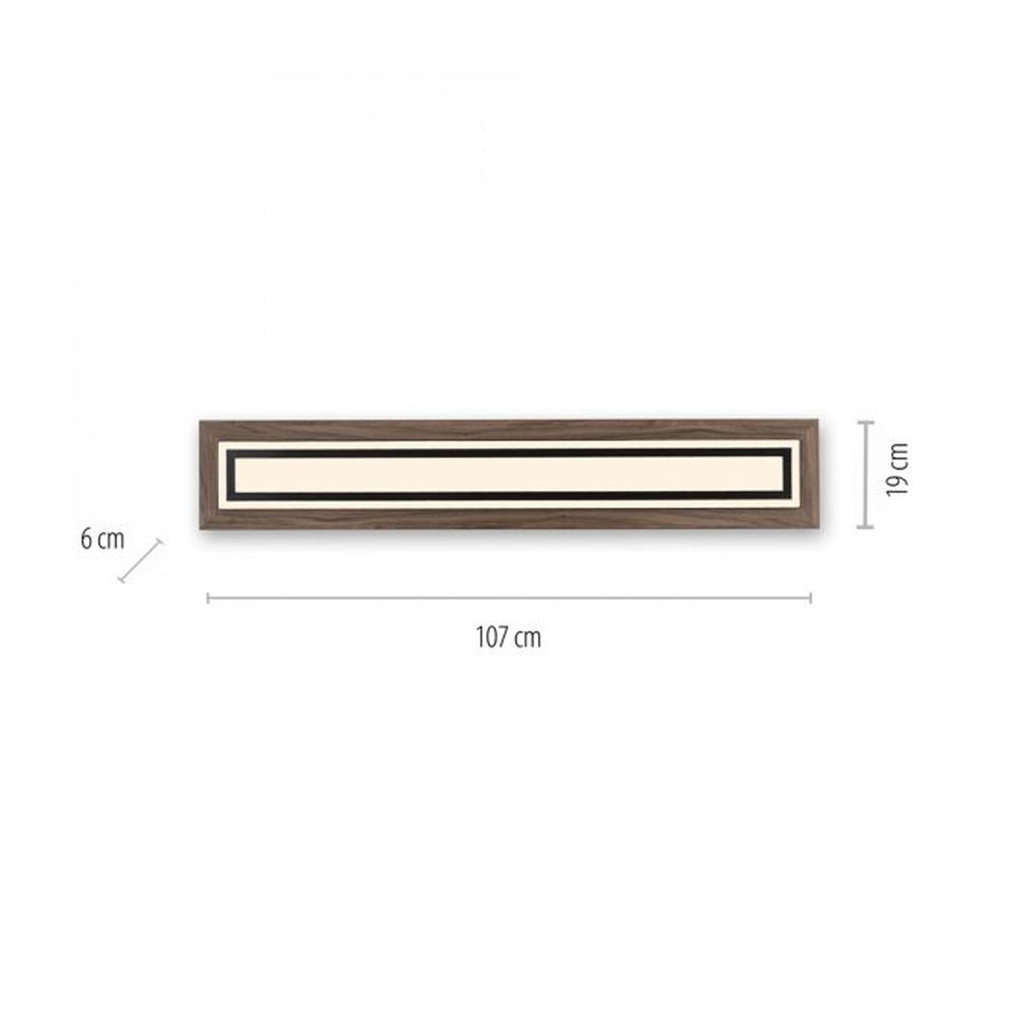 Blendarme LED Deckenleuchte dimmbar Holz 107 cm 5500 lm