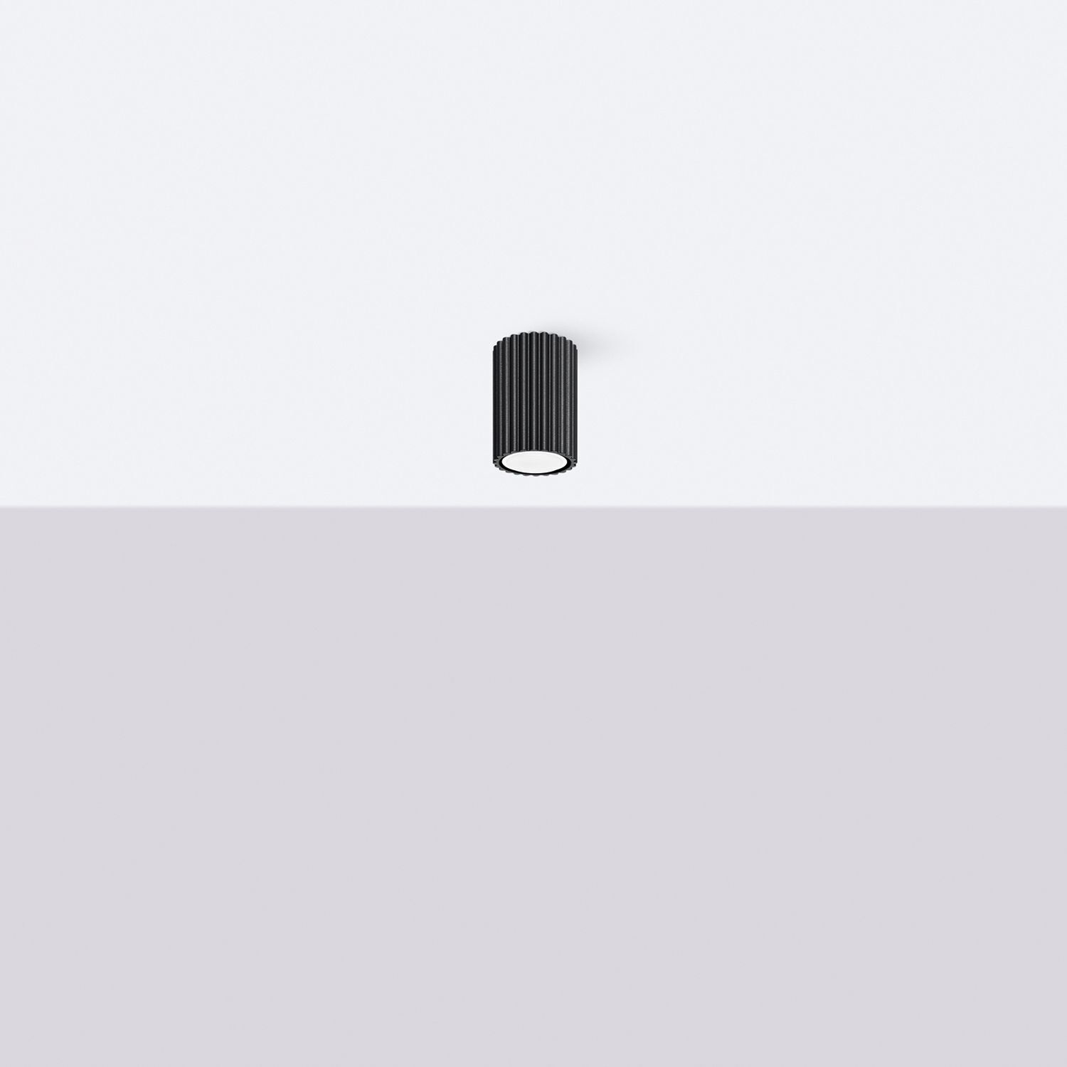 Aufbauspot Schwarz klein GU10 Ø 6,5 cm H: 10 cm Aluminium Beleuchtung