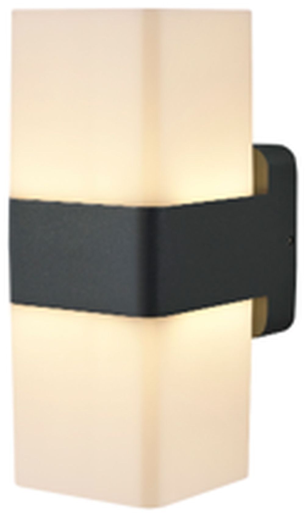 LED Außenwandleuchte Aluminium IP44 H: 20,5 cm eckig