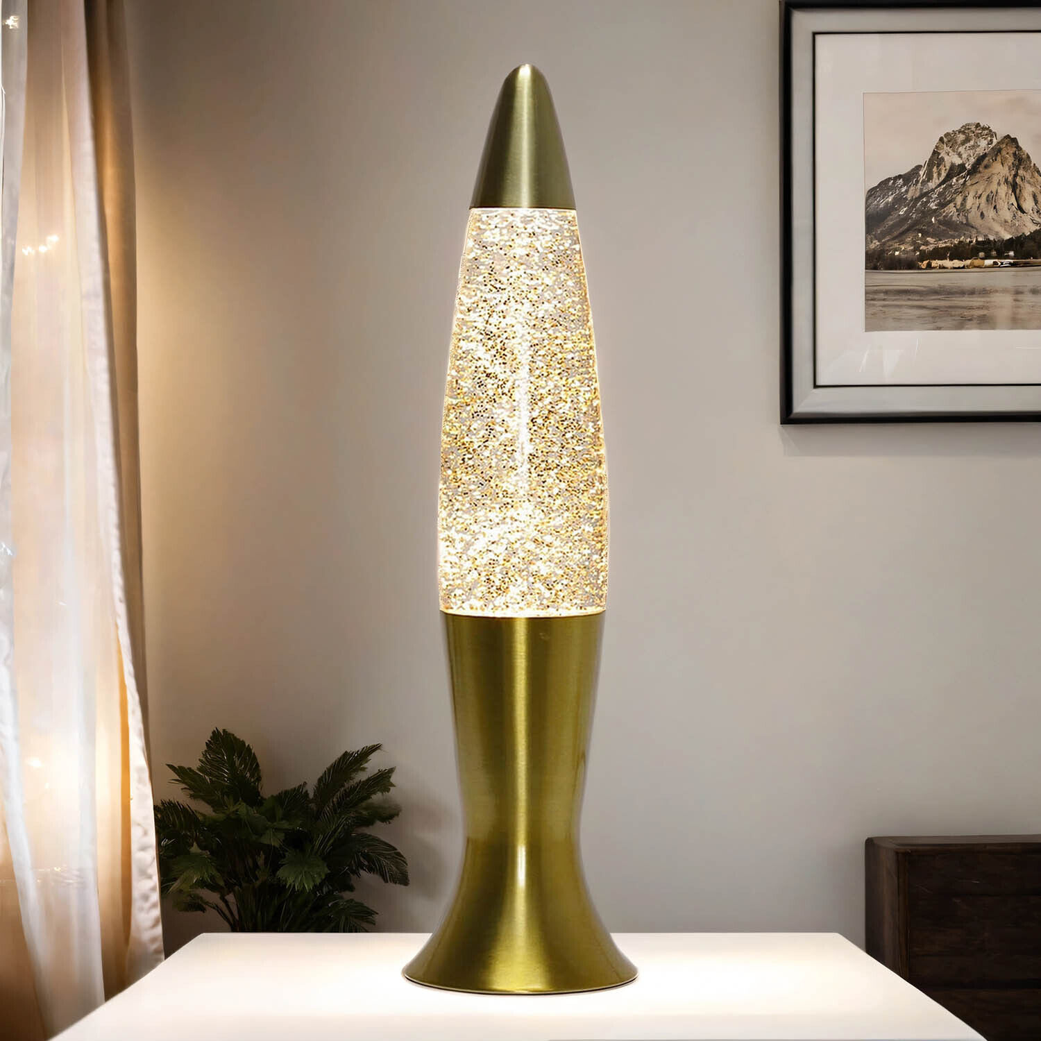 Elegante Lavalampe Glitter in 40cm G9 Retro ROXY