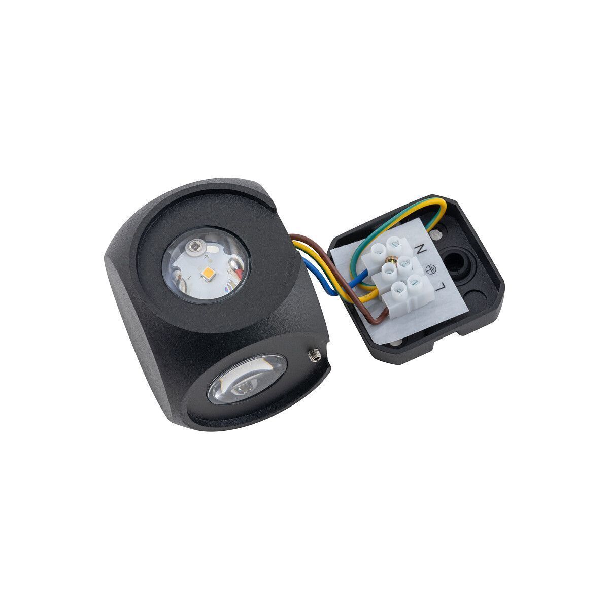 LED Wandleuchte IP54 Schwarz 4-flmg Lampe ALESSIO LED, Licht, Kamera, Kleine Leuchte, Wandhalterung