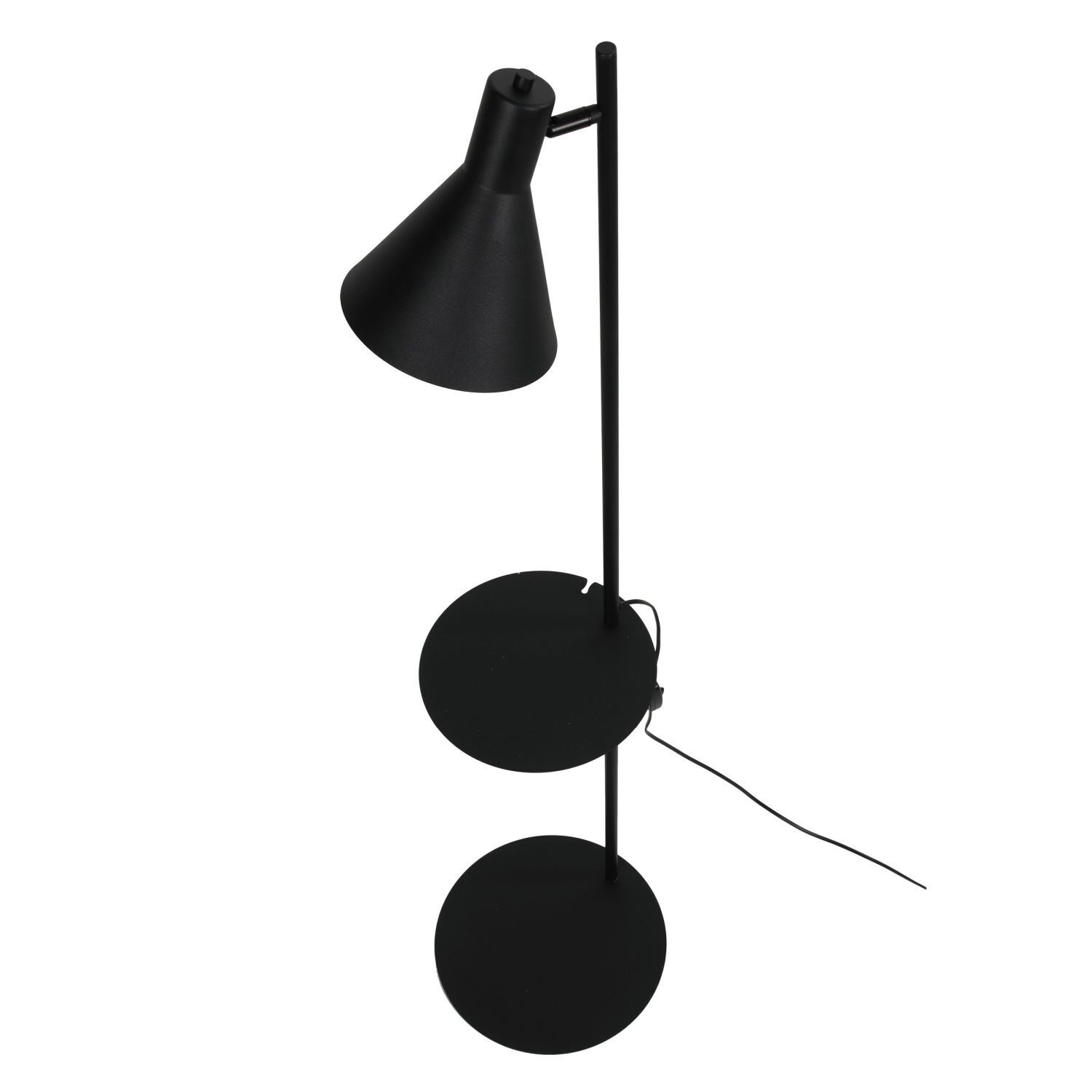 Stehlampe mit Ablage E27 verstellbarer Schirm Schwarz 138 cm Lampe, Beleuchtung, Lampenschirm