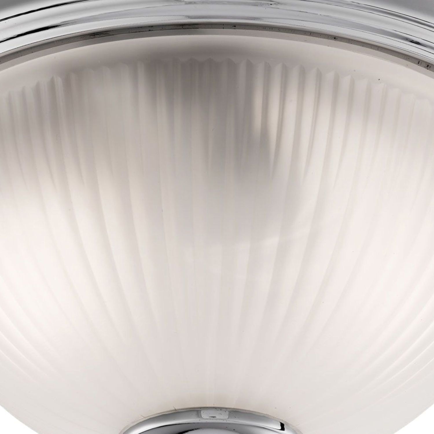 Deckenlampe Glas Metall E14 IP44 29 cm rund in Chrom