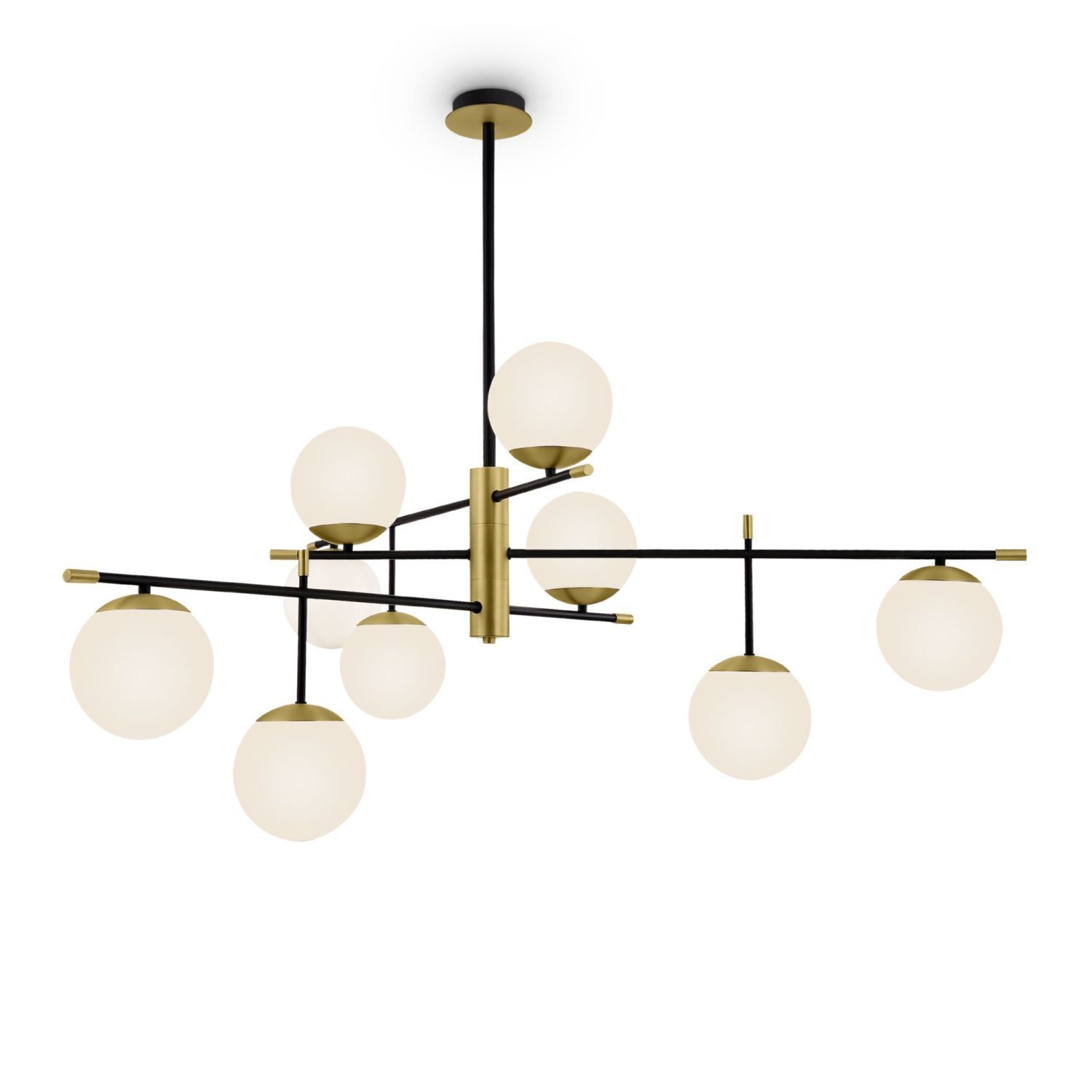 Deckenleuchte Metall Glas E14 131,5 cm breit Modern OLE