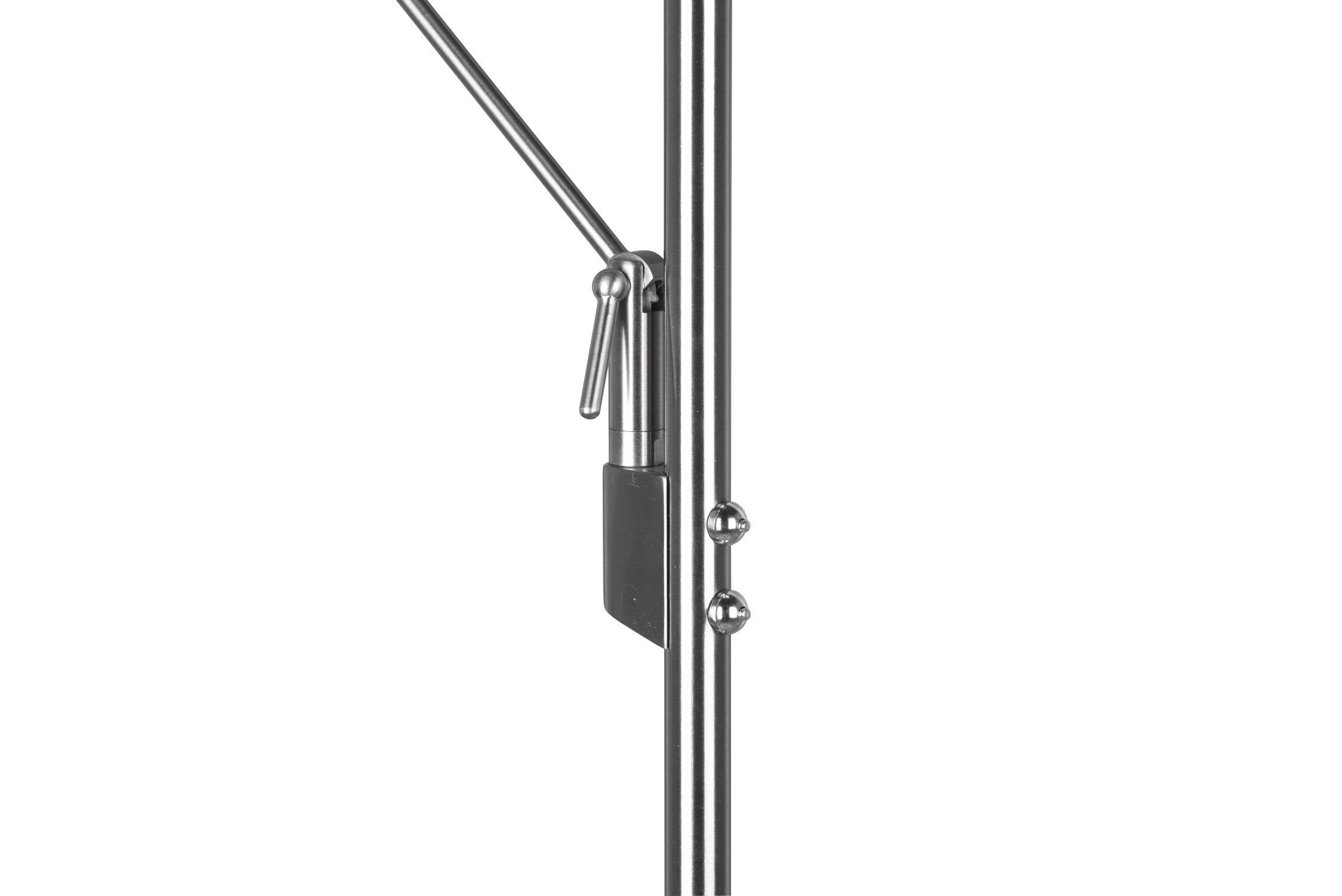 Dimmbare LED Stehleuchte flexibel 180 cm in Nickel